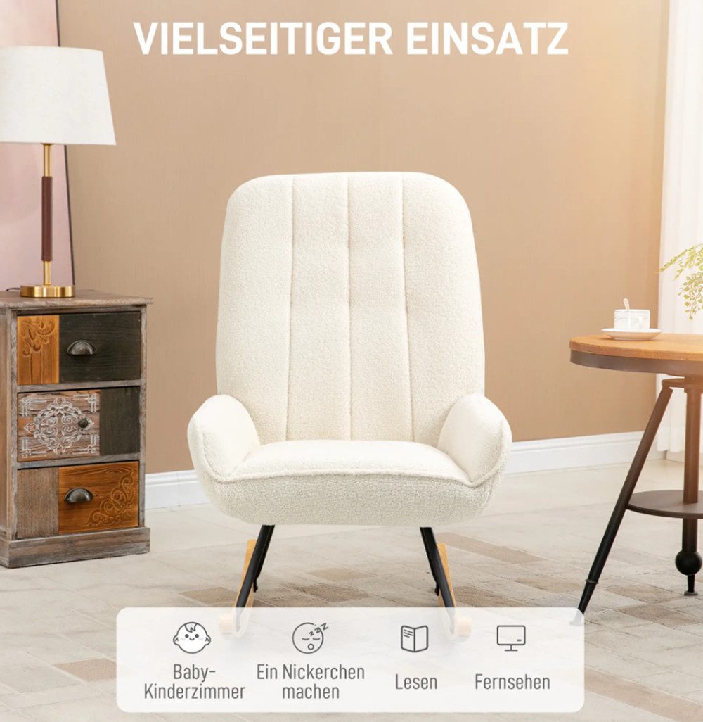 XDeer Schaukelstuhl Schaukelstuhl,Lounge-Stuhl, Esszimmerstuhl, Wohnzimmer,Polsterstuhl 63x95x97cm