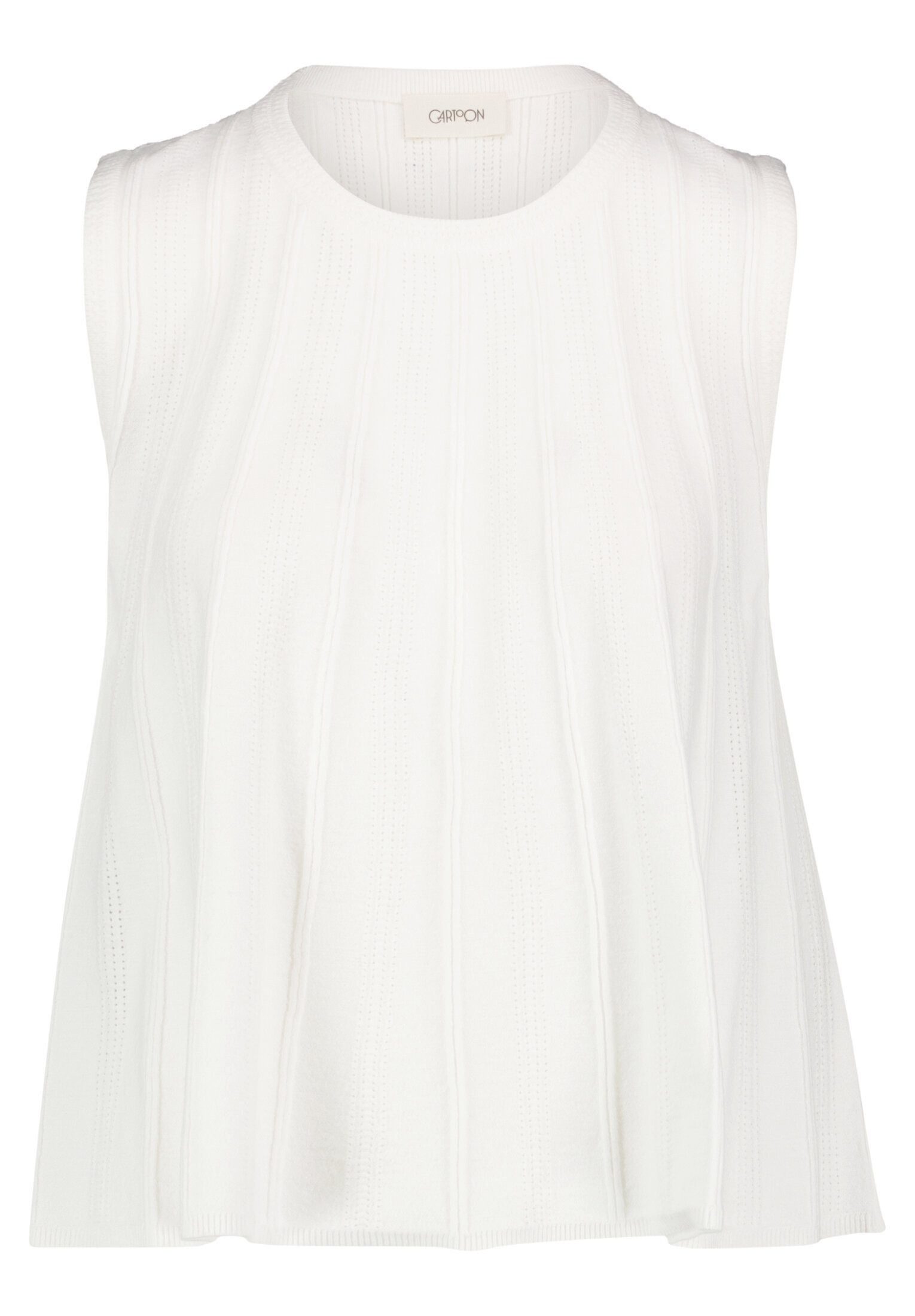 Cartoon Stricktop Damen mit Rundhalsausschnitt