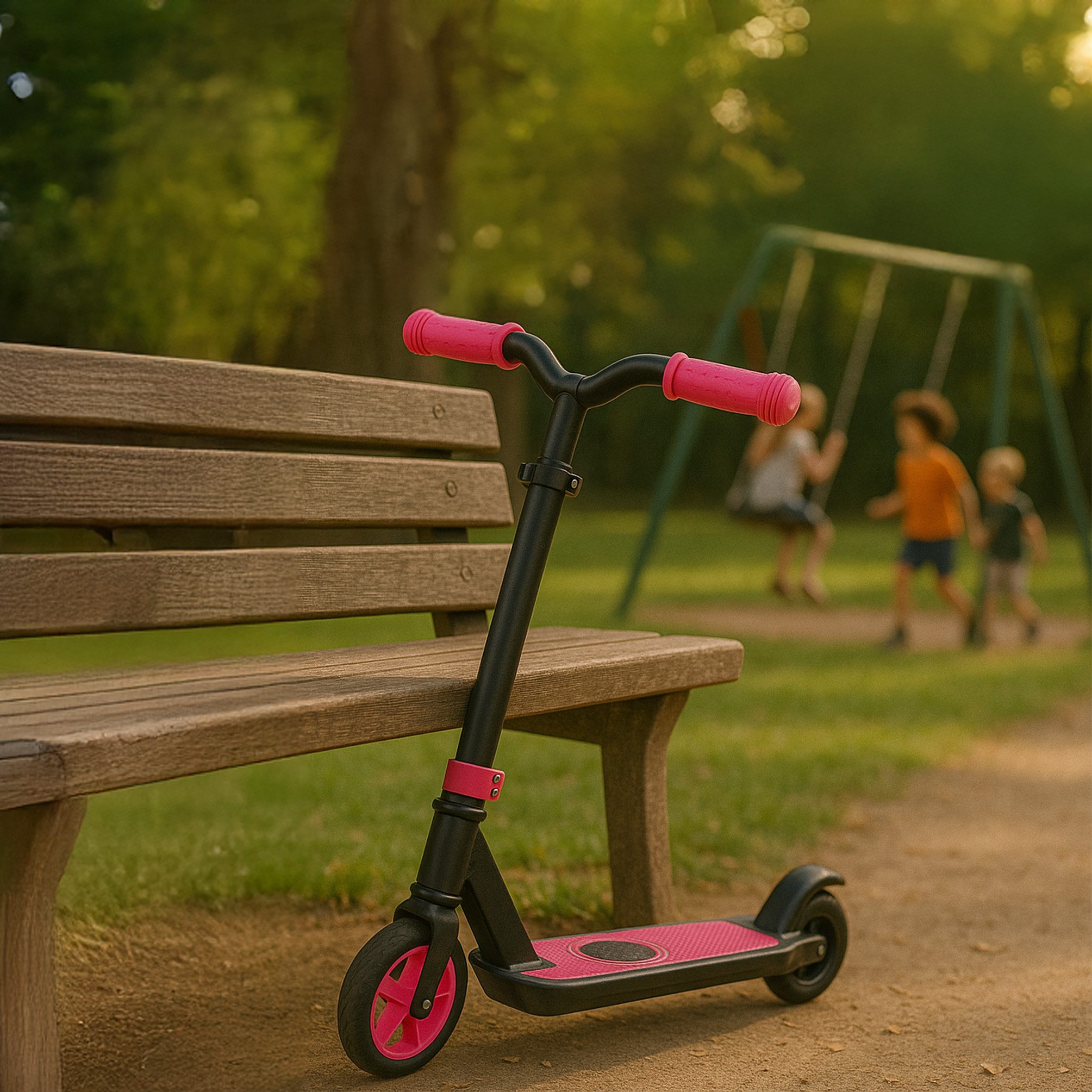 Denver E-Scooter SCK-5500P, 10 km/h, klappbar, Trittbrett-„Speeder“ zum Beschleunigen, LED-Vorderrad