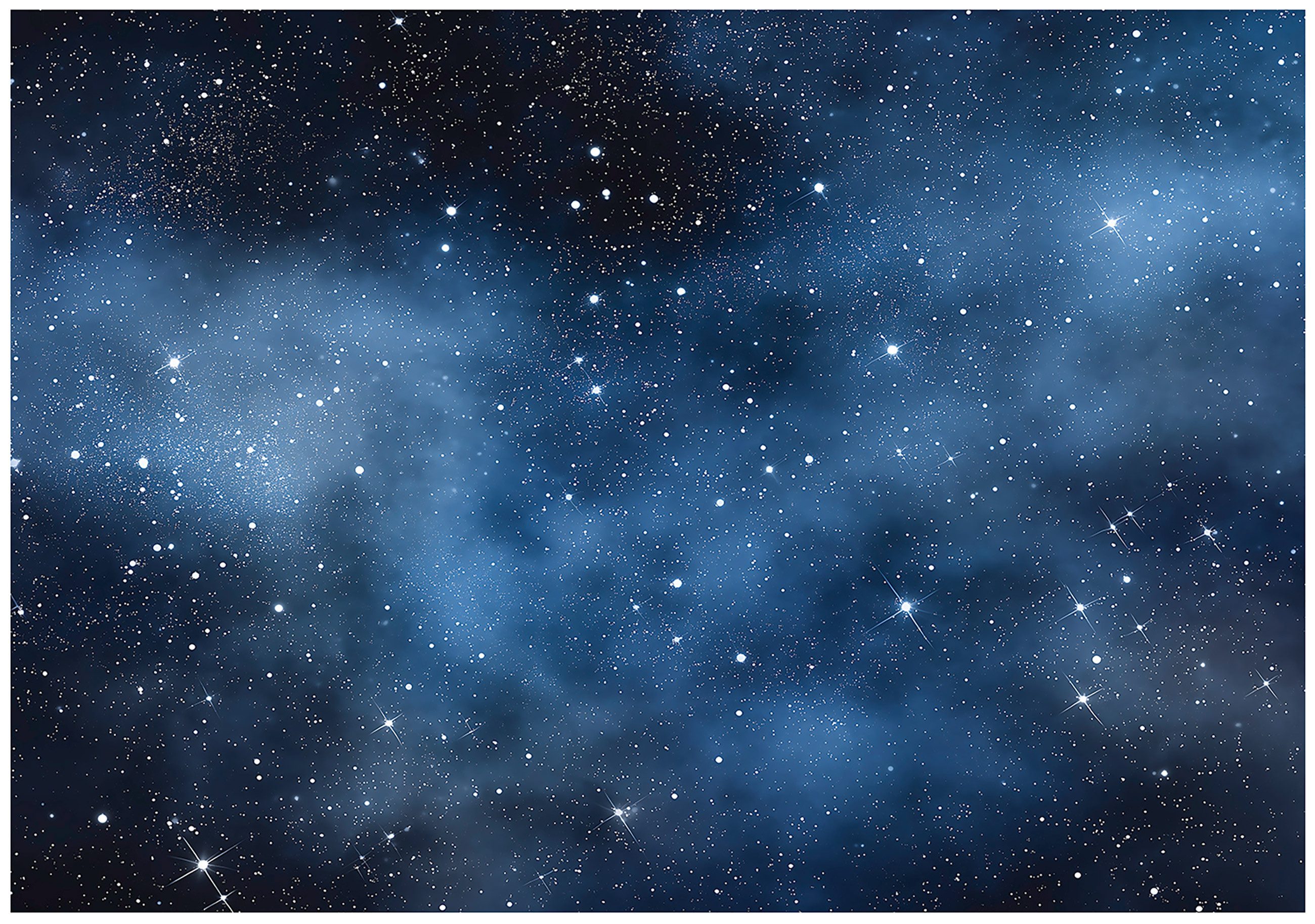 Wallarena Fototapete Weltraum Blau Sterne Vlies Tapete Wohnzimmer Schlafzim günstig online kaufen