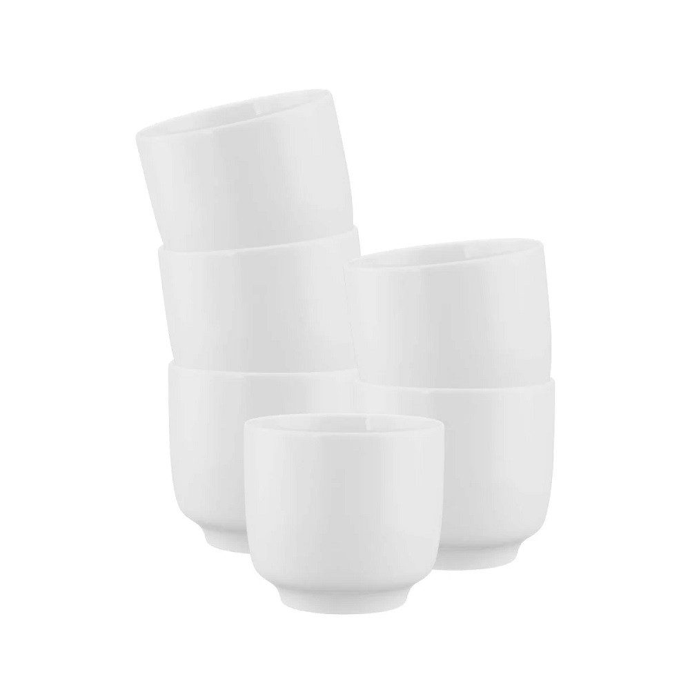 Seltmann Weiden Becher Seltmann Weiden Sento Home weiß Cappuccinoobertasse 0,30 l ohne Henkel, Porzellan