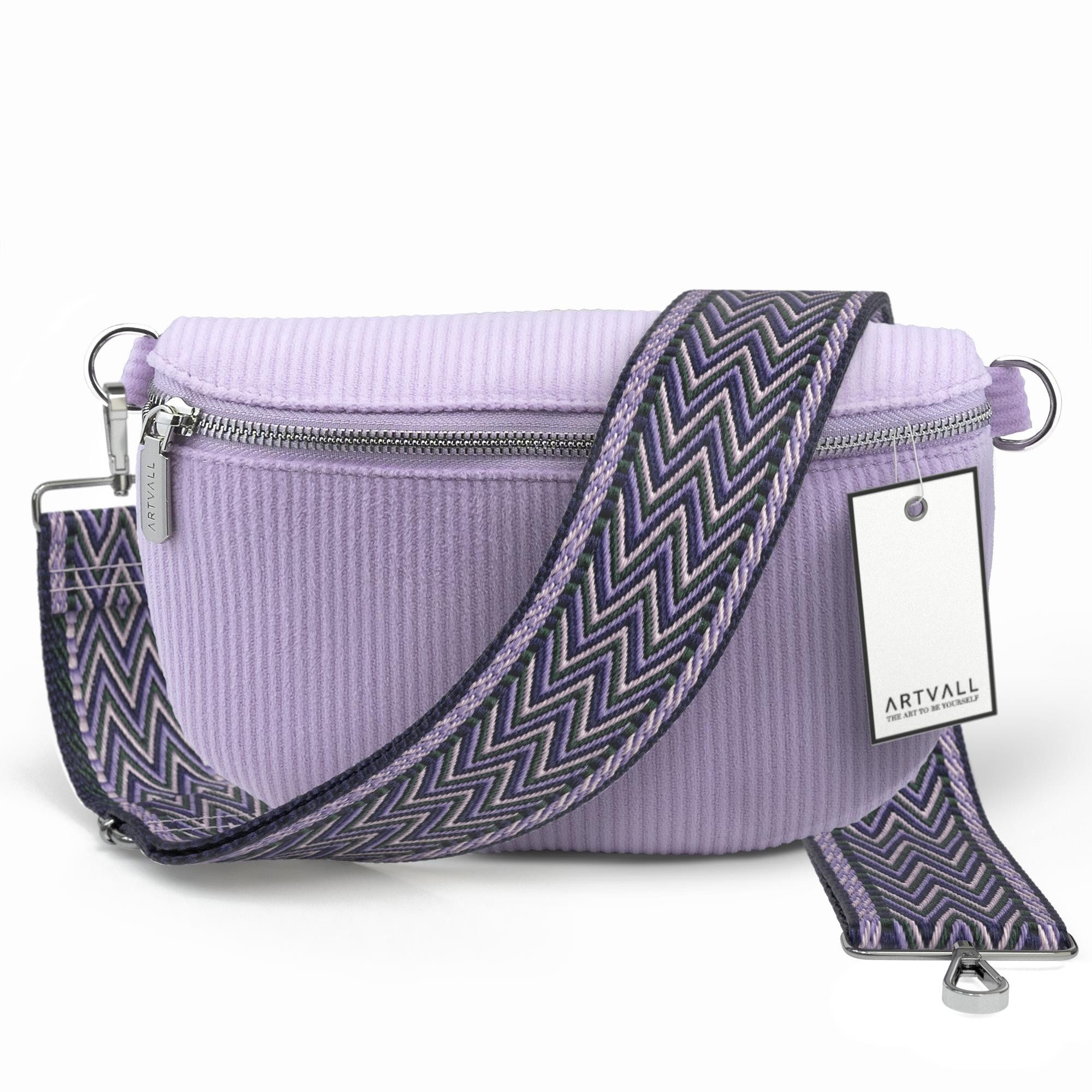 ARTVALL Umhängetasche Cord Handtasche Brusttasche Schultertasche Lila (Tasc günstig online kaufen