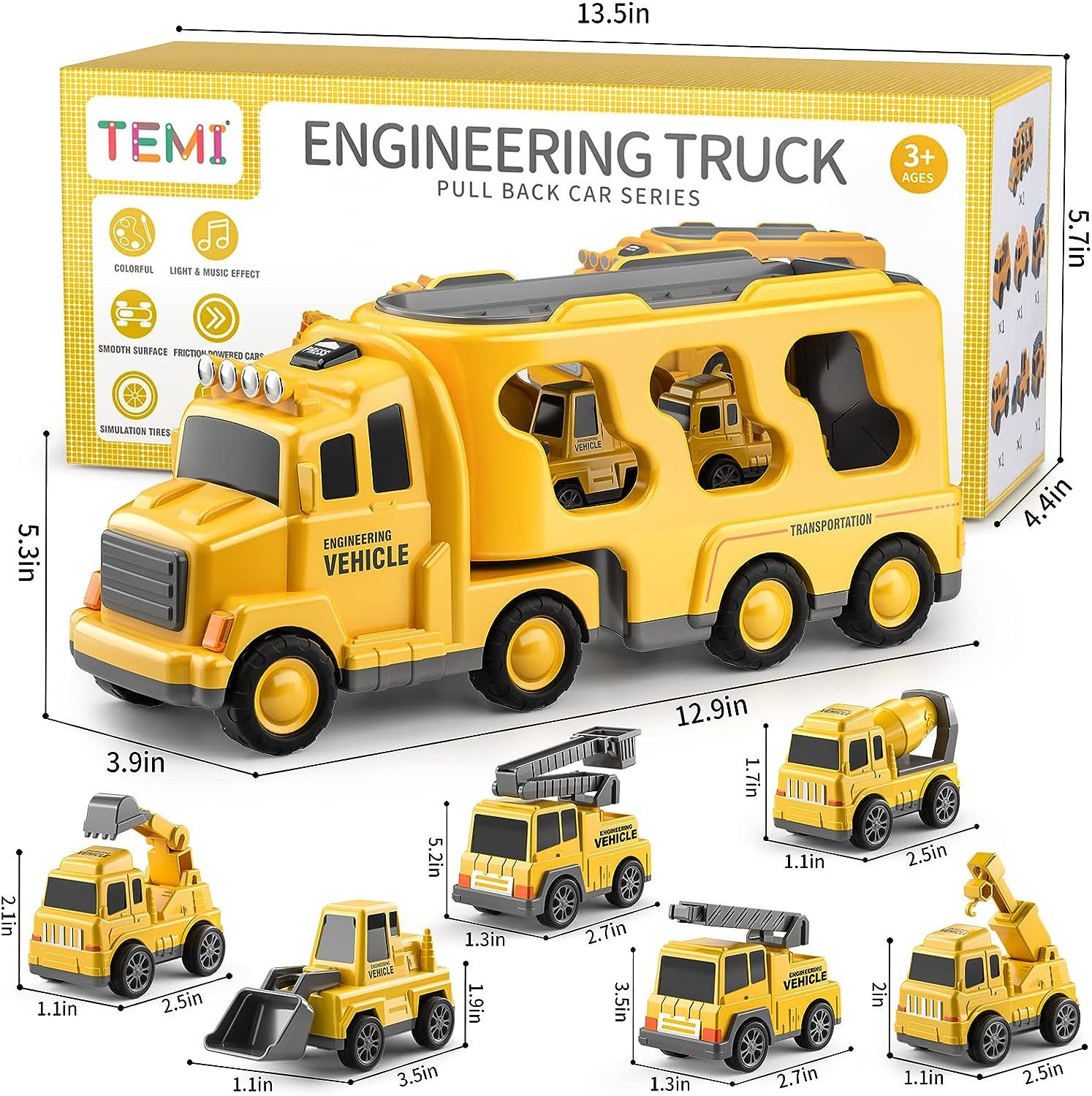 TEMI Spielzeug-Auto 7 Pack Träger LKW günstig online kaufen