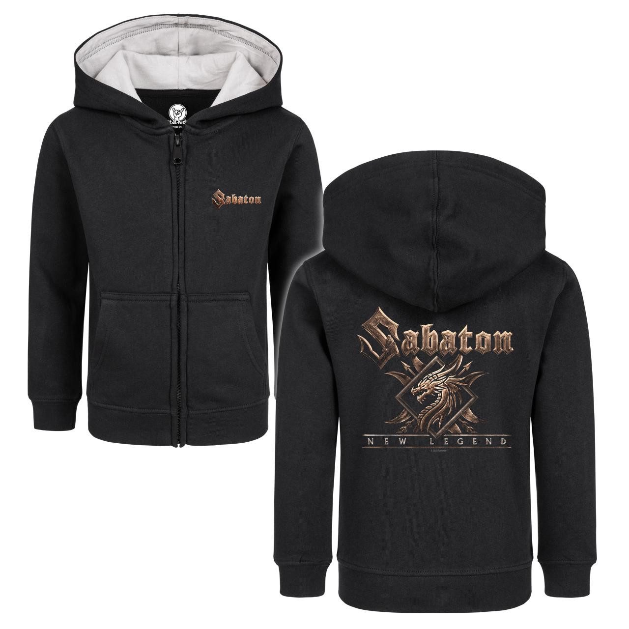 Kapuzensweatjacke mit Sabaton (New Legend) Aufdruck für Kinder (2–14 J)
