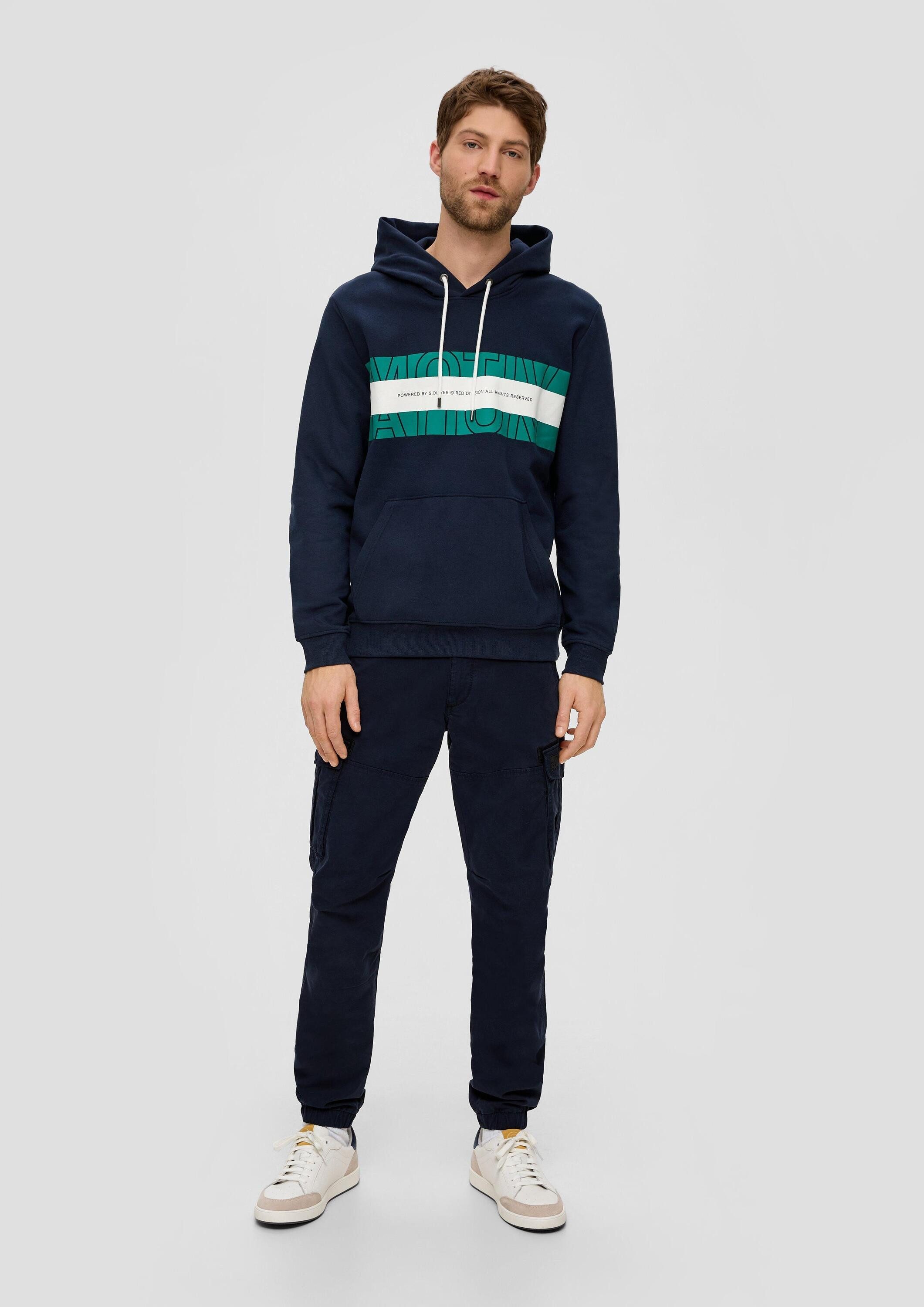 s.Oliver Sweatshirt Sweatshirt Kapuzenpullover mit Labelprint