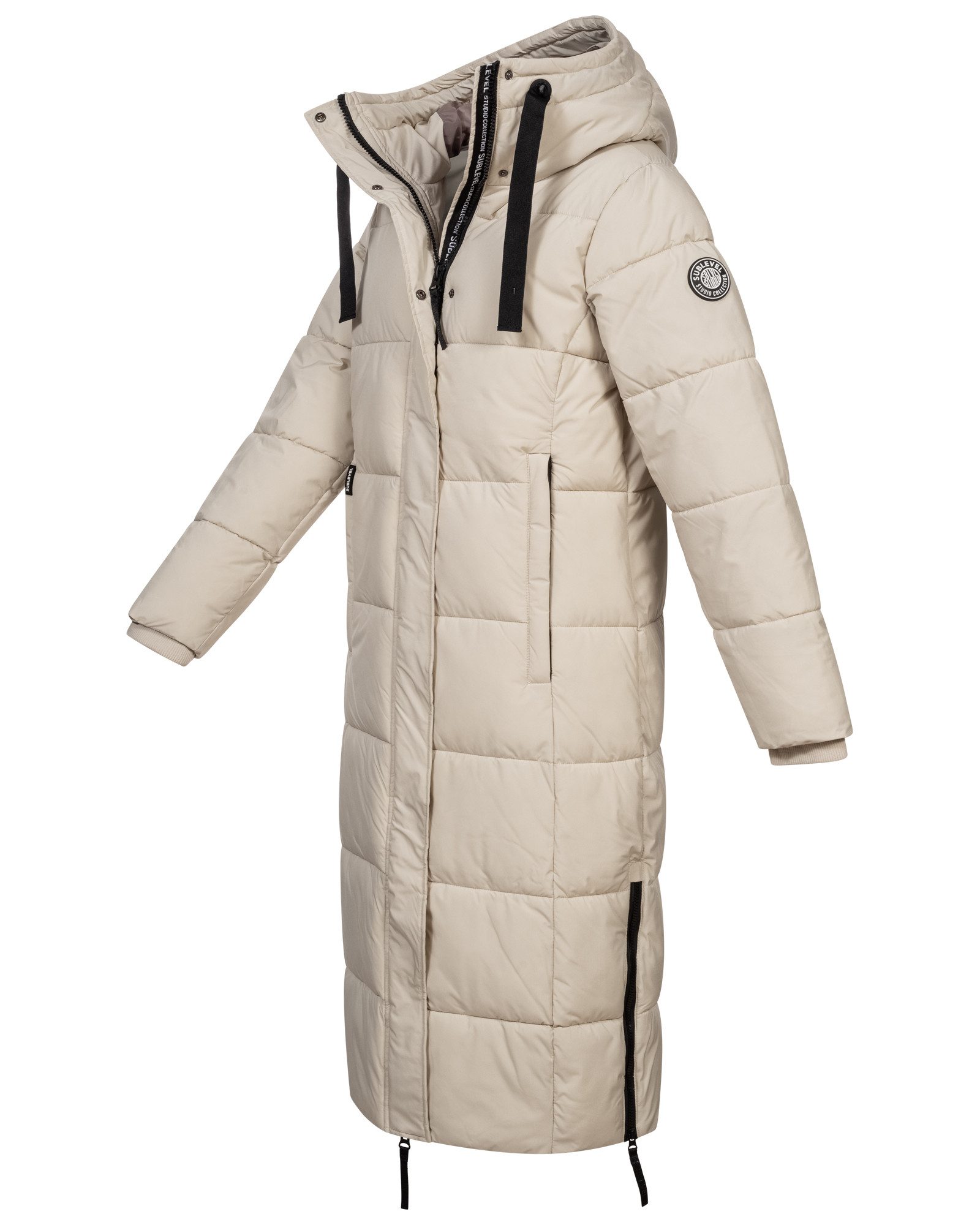 SUBLEVEL Steppmantel Damen Winter Jacke Mantel Parka Steppjacke Steppmantel Extra Lang 124