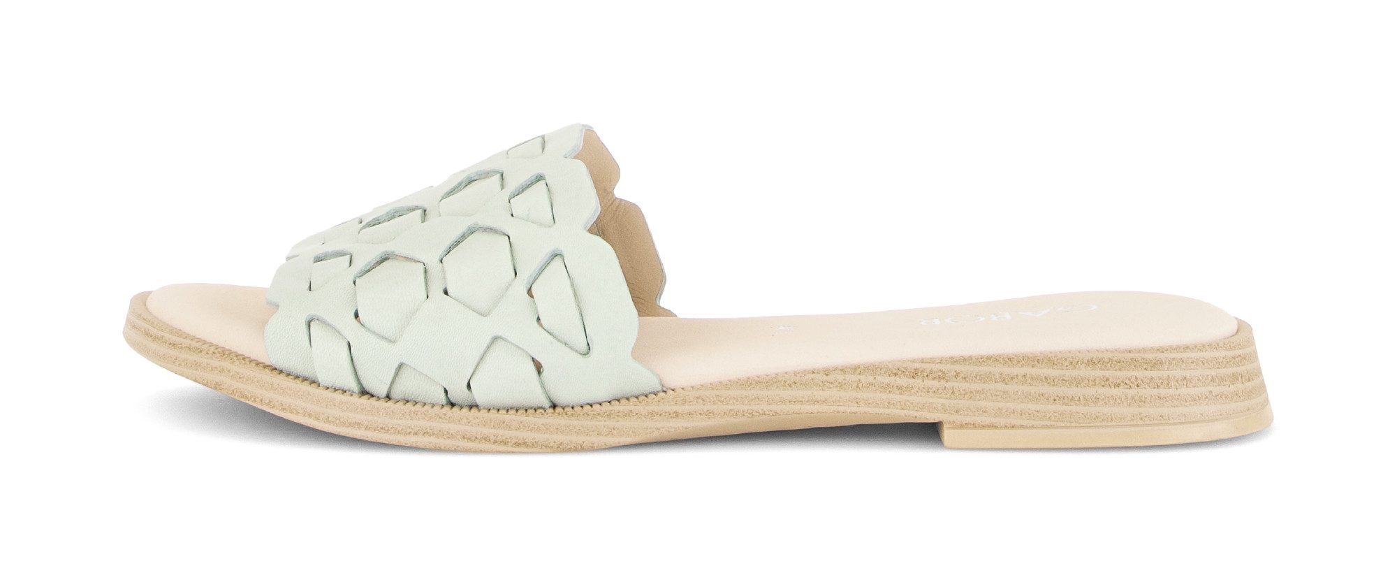 Gabor Pantolette Blockabsatz, Sommerschuh mit hübschen Flechtriemen