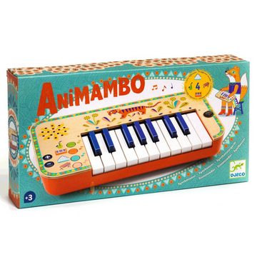 DJECO Synthesizer Animambo Instrument Synthesizer Holz Keyboard Kinder DJ06023
