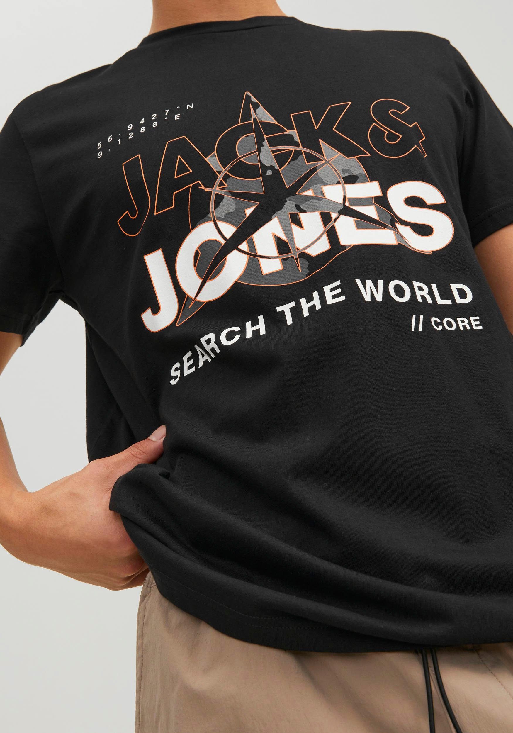 SS black & TEE Jones JCOHUNT CREW Rundhalsshirt NECK LN Jack