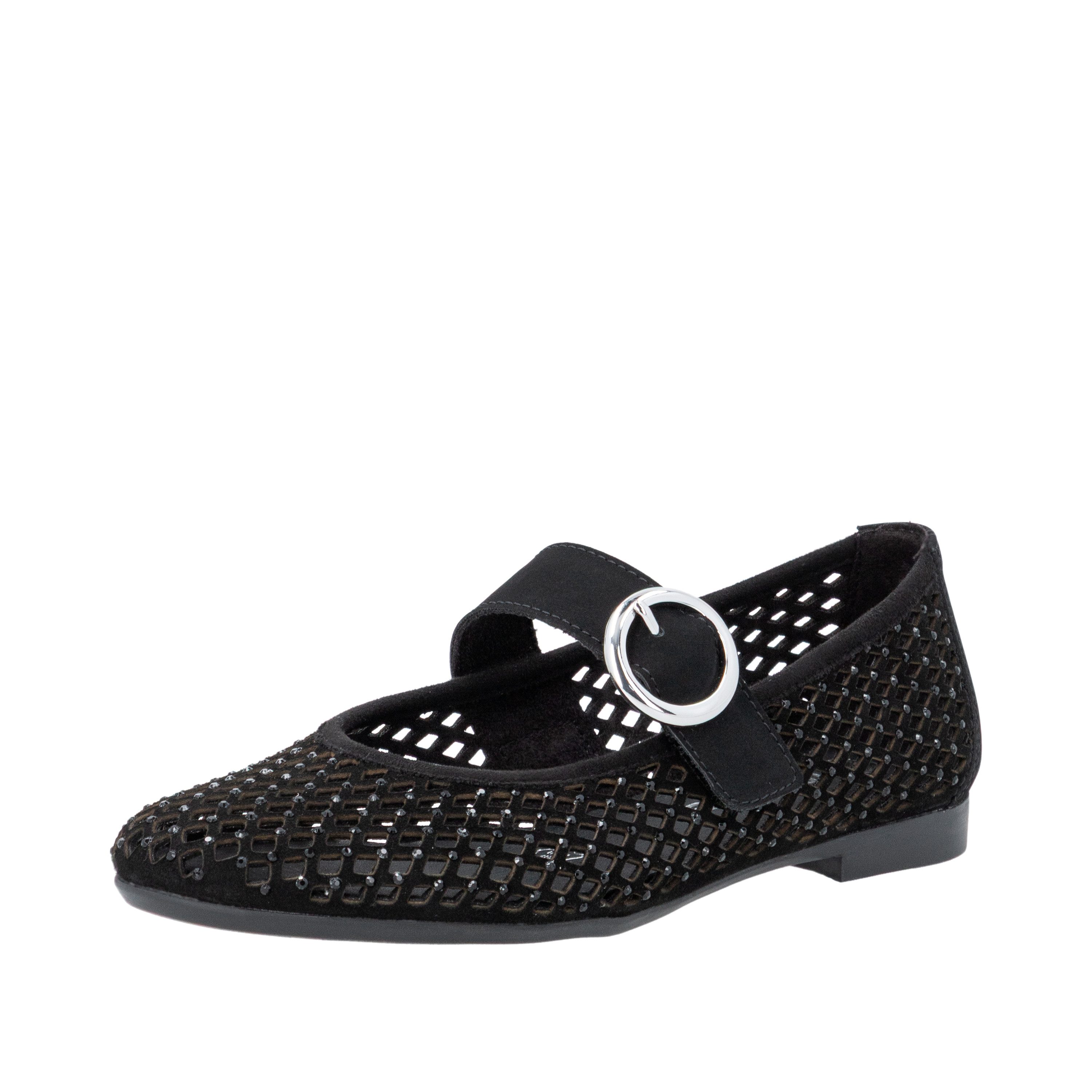 Remonte Riemchenballerina Loafer, Sommerschuh mit Glitzersteine und Klettverschluss