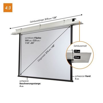 Celexon Leinwand Motor Expert Motorleinwand (300 x 225cm, 4:3, Gain 1,2)