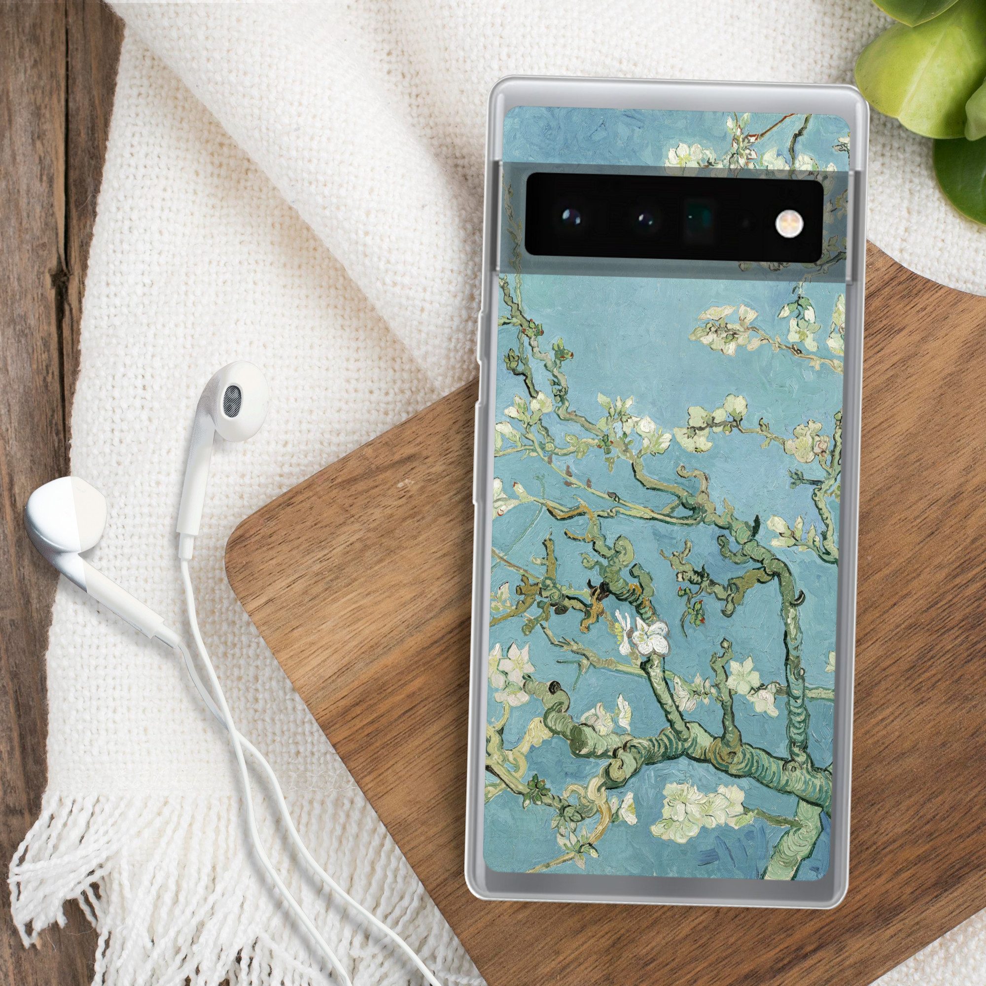 MuchoWow Handyhülle für Google Pixel 6 Pro Mandelblüte - Van Gogh - Kunst, Handy Case, Silikon, Bumper Case Dünn