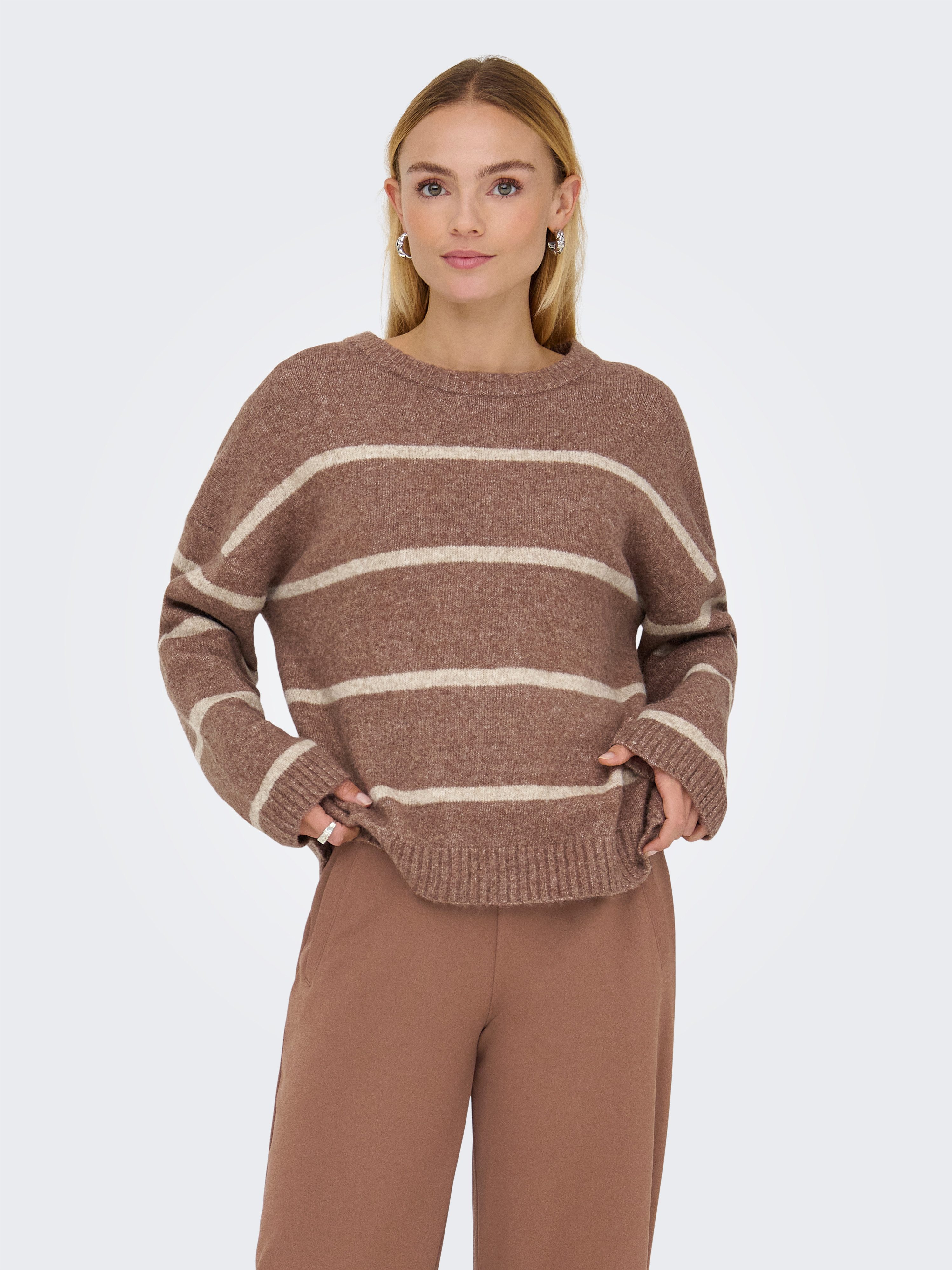 ONLY Strickpullover ONLOXFORD LIFE LS STRIPE günstig online kaufen