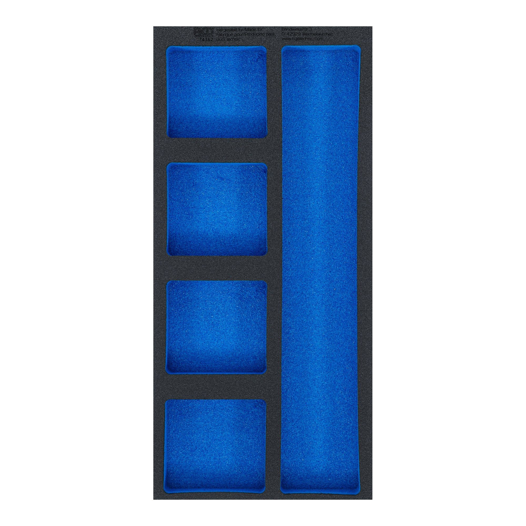 BGS technic Werkstattwagen BGS Werkstattwageneinlage 1/3, leer: 5 Ablagefächer, 408 x 189 x 32 mm