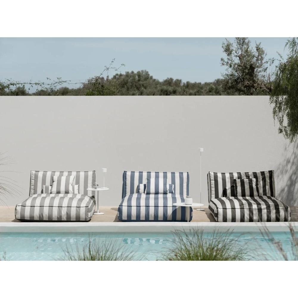 blomus Kissenhülle Outdoor Kissen Stay Lily White Black (60x25 cm)