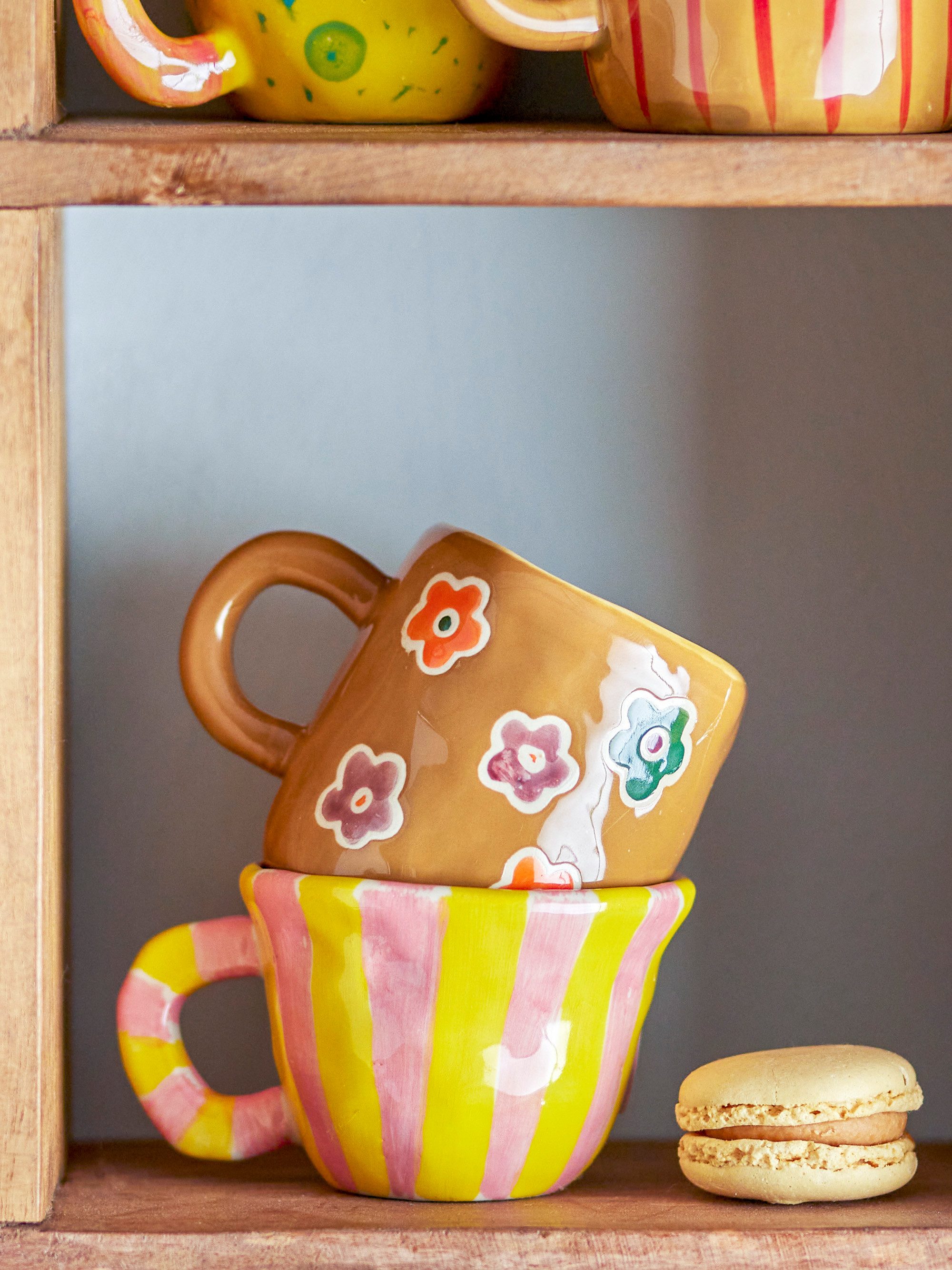 Bloomingville Tasse Bloomingville Nini Tasse, Rose, Steingut, 100 ml, Steingut