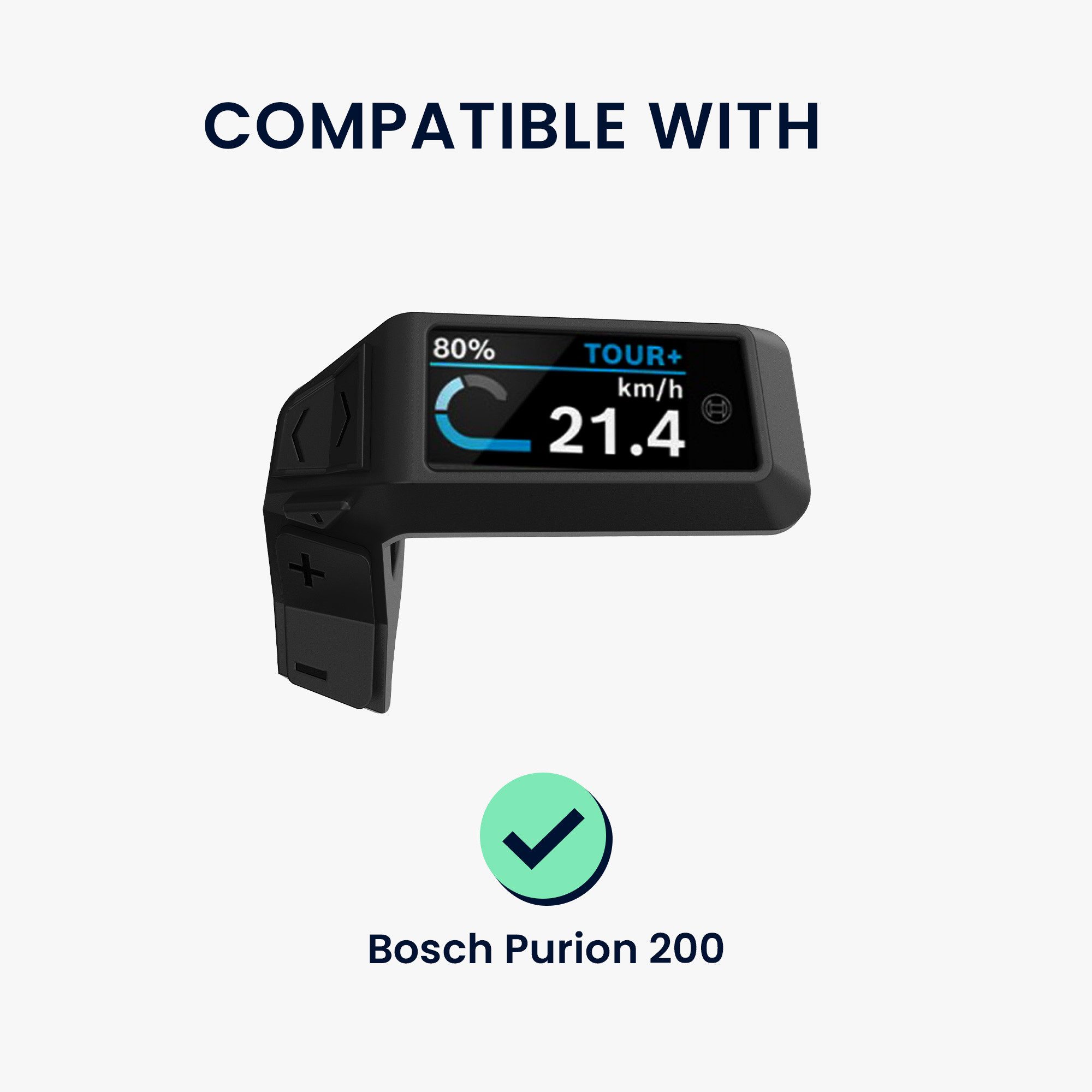 kwmobile Smartphone-Hülle EBike Computer Case für Bosch Purion 200, transparente Hülle Fahrrad GPS Navi Cover in Transparent