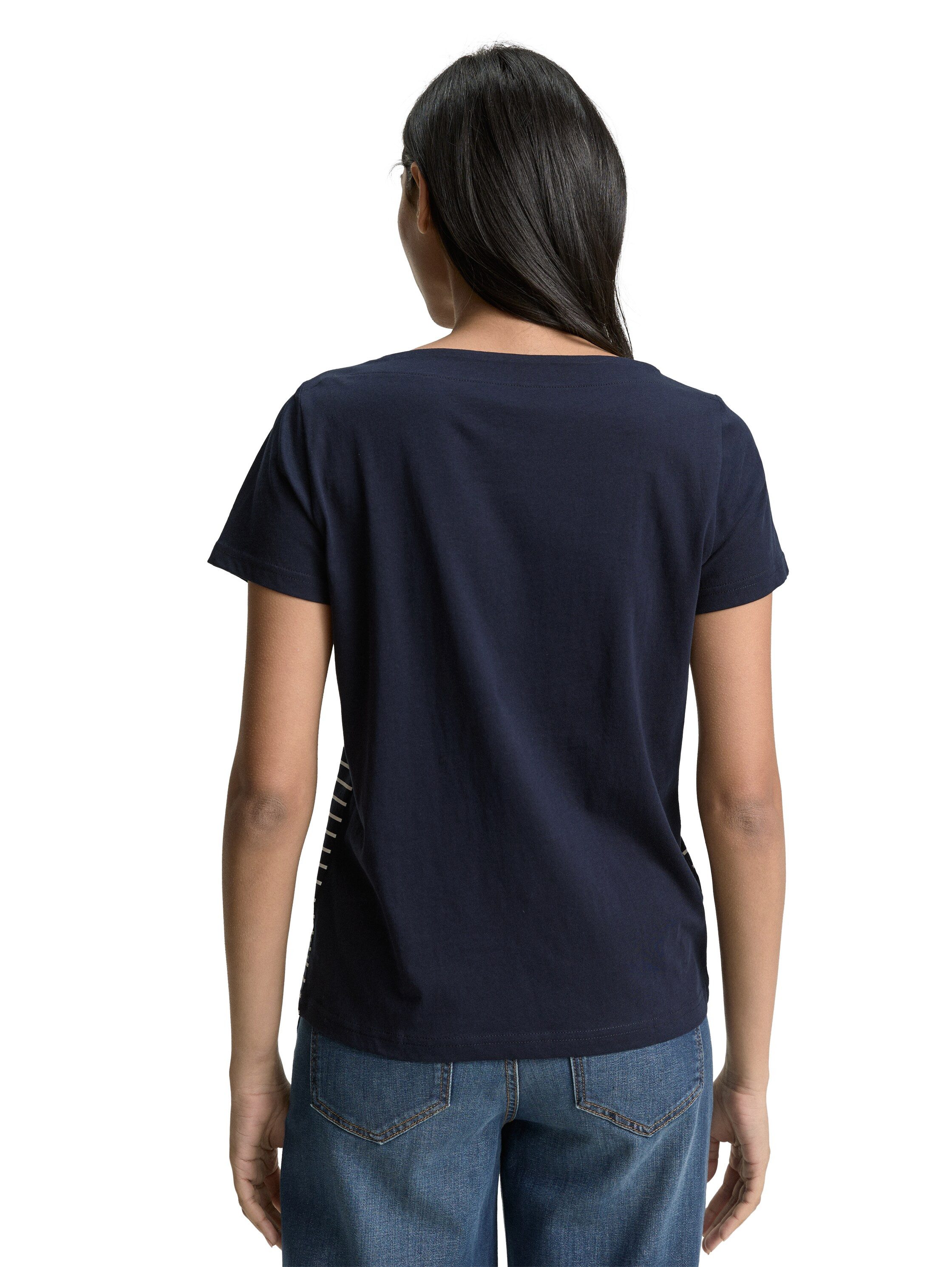 TOM TAILOR Print-Shirt (2-tlg) mit Streifen- und Logoprint