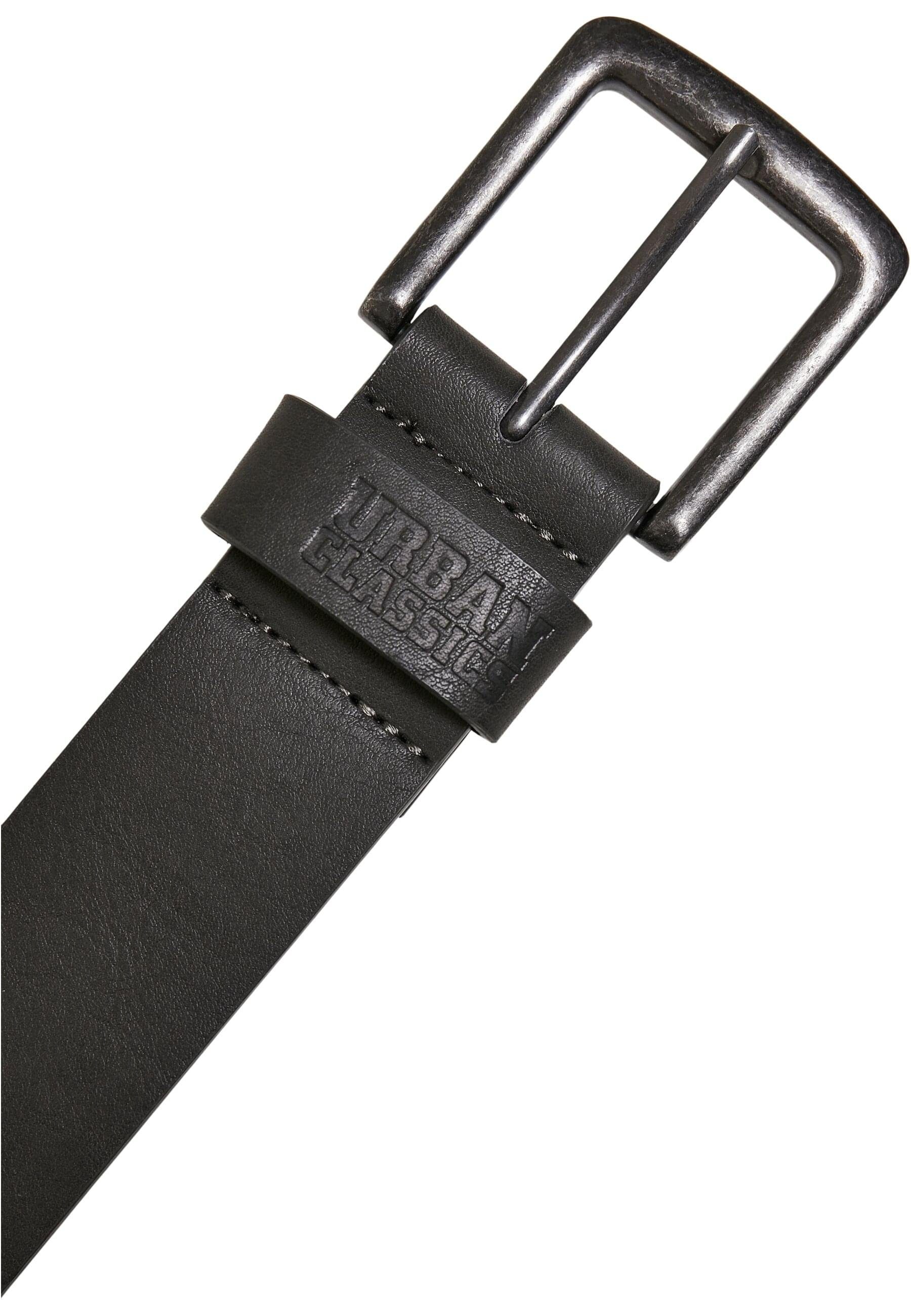 silver URBAN buckle Leather in Metal Imitation CLASSICS Hüftgürtel used Belt, Unisex