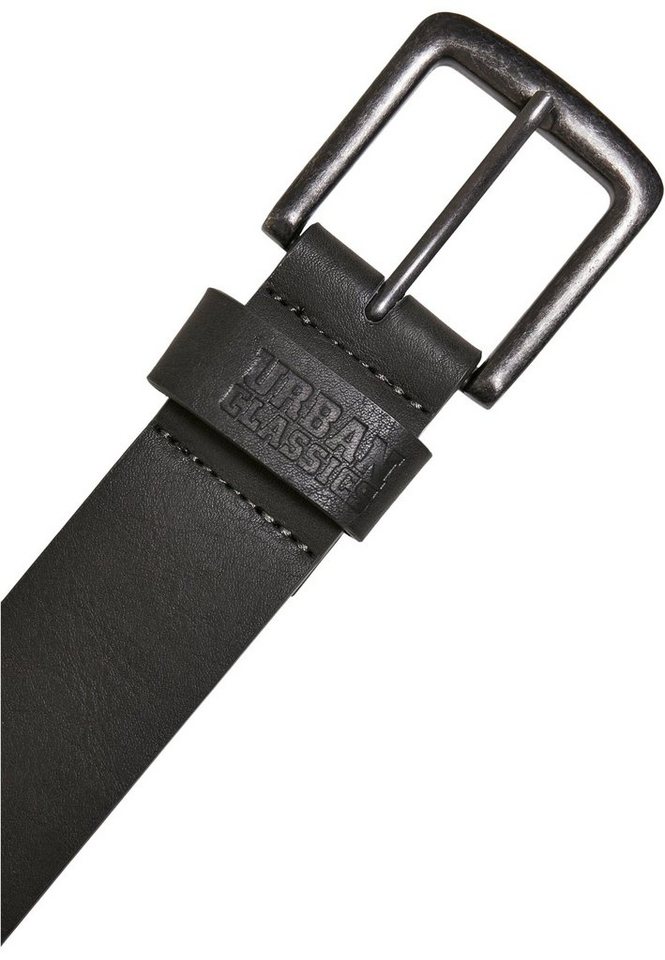 URBAN CLASSICS Hüftgürtel Unisex Leather Imitation Belt, Metal buckle in  used silver