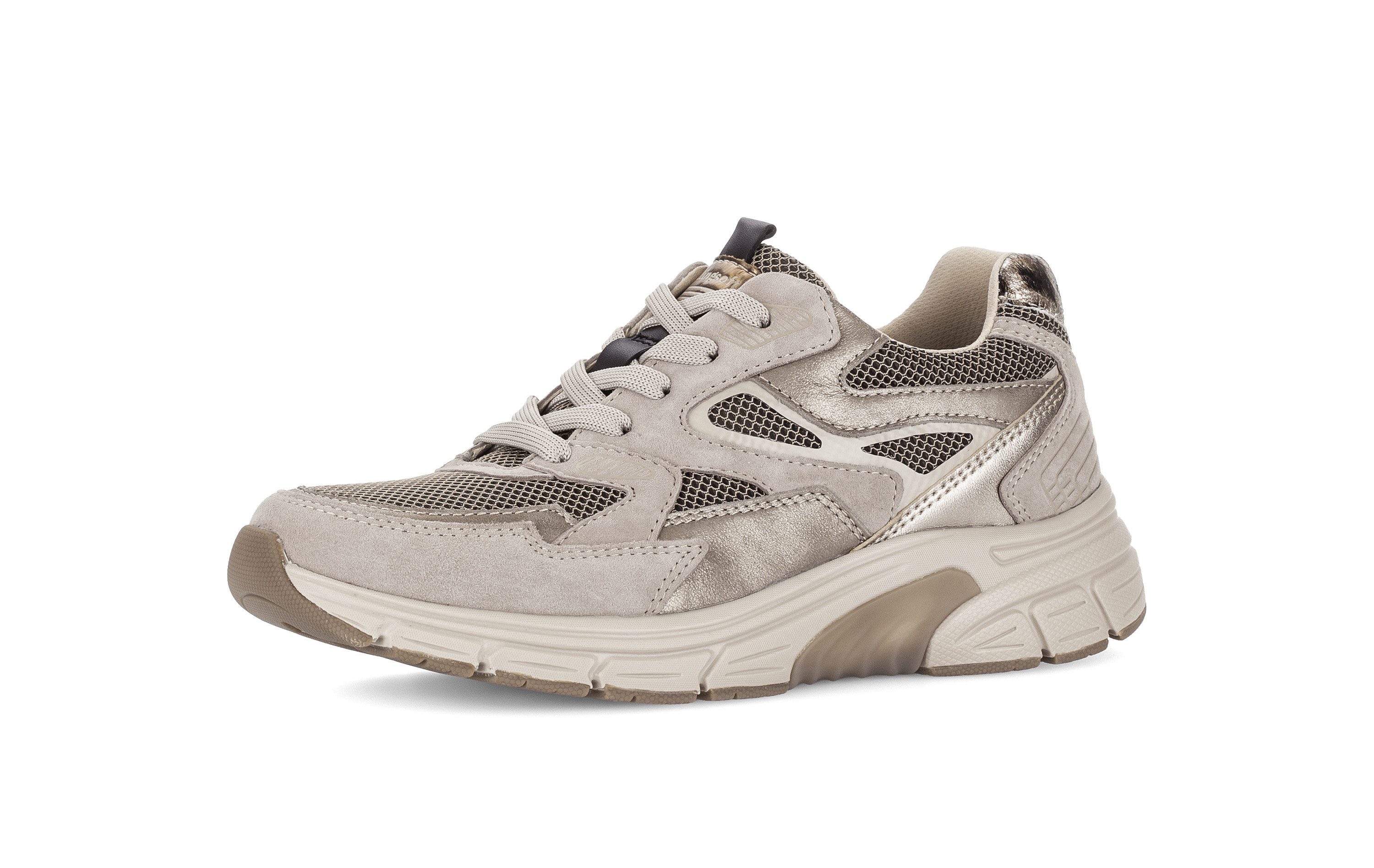 rollingsoft Keilsneaker Schnürer, Halbschuh, Freizeitschuh im modischen Materialmix