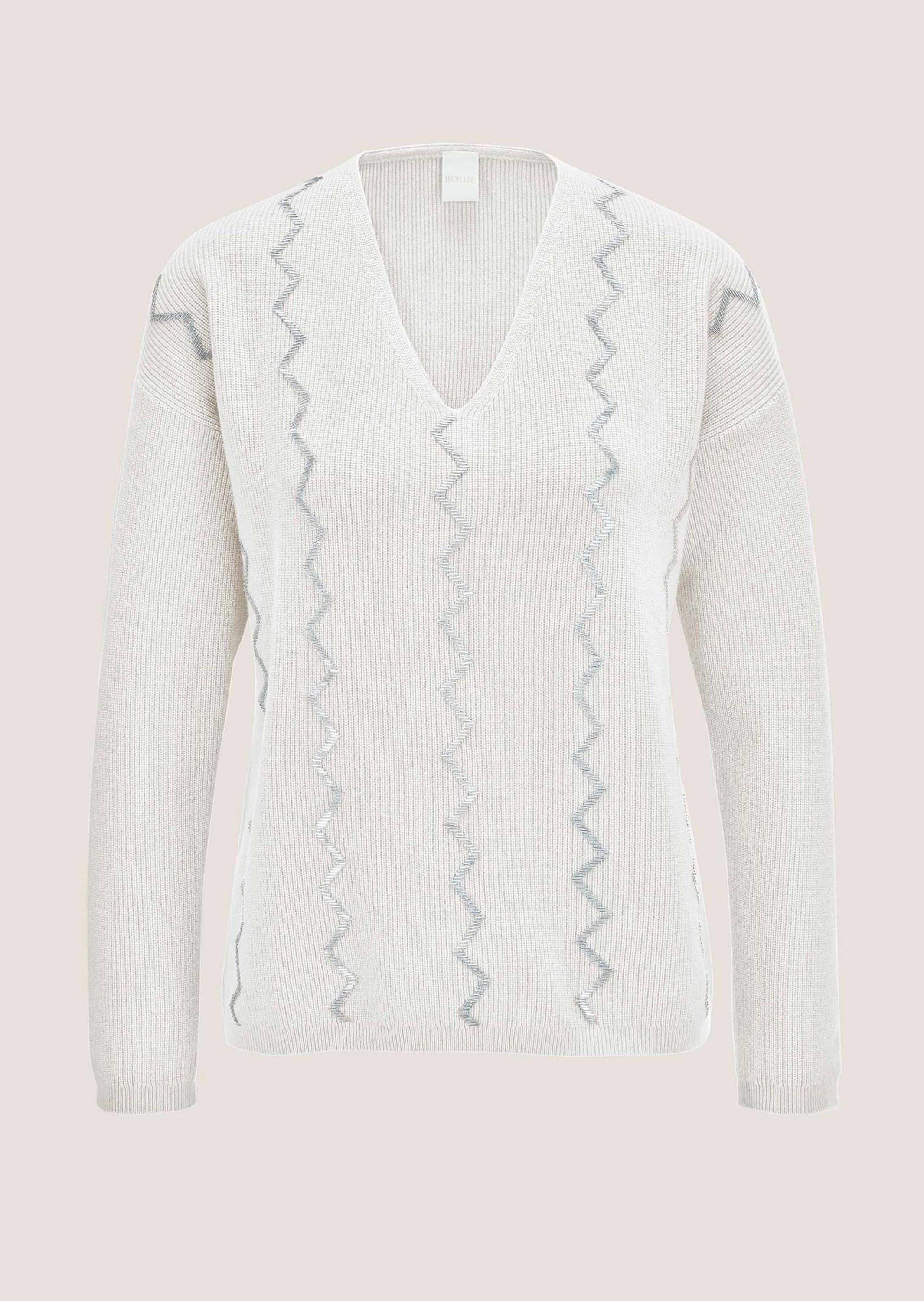 MADELEINE Strickpullover Oversize-Pullover mit aufwändiger Dekoration