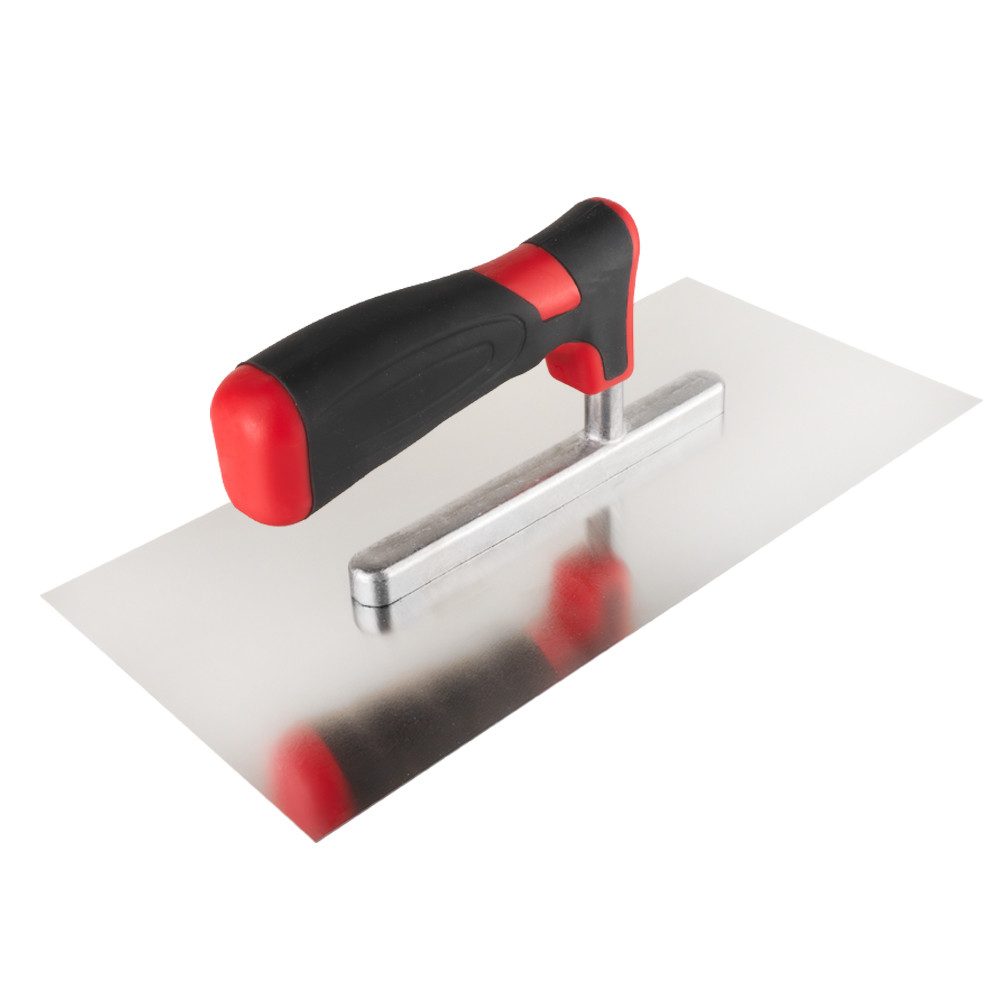Prima-Online Zahnkelle Zahnkelle zum Verlegen Zahnspachtel Edelstahlkelle Ergonomisch Griff (Glättekelle-St)