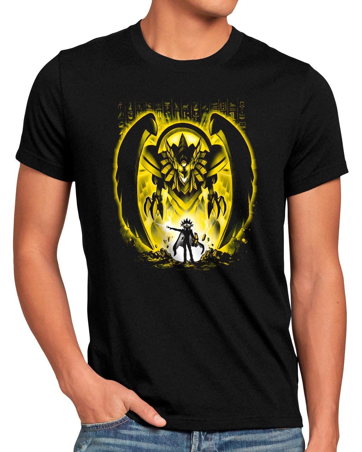 T-Shirt Winged style3 Yu-Gi-Oh japan manga yugi muto Print-Shirt Herren Dragon anime