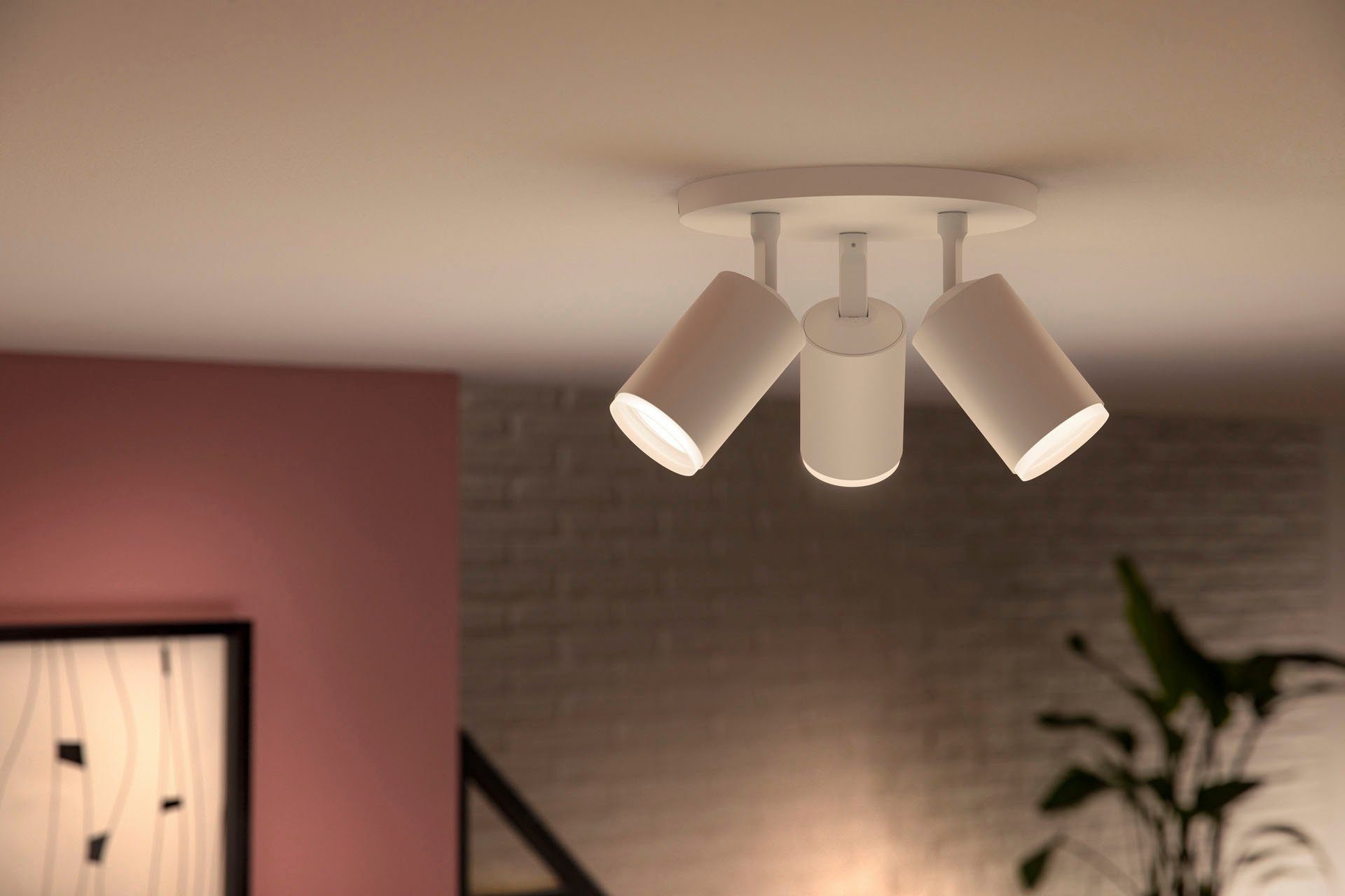 Philips Hue LED Flutlichtstrahler Fugato, Farbwechsler wechselbar, Leuchtmittel Dimmfunktion