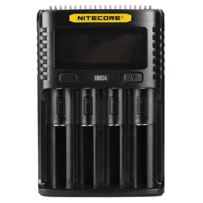 Nitecore UMS4 4-Schacht USB-Ladegerät mit LCD Batterie-Ladegerät