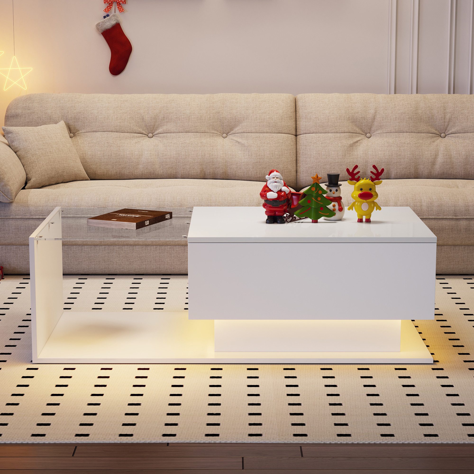 MODFU Couchtisch mit LED-Beleuchtung (1-St., mit günstig online kaufen