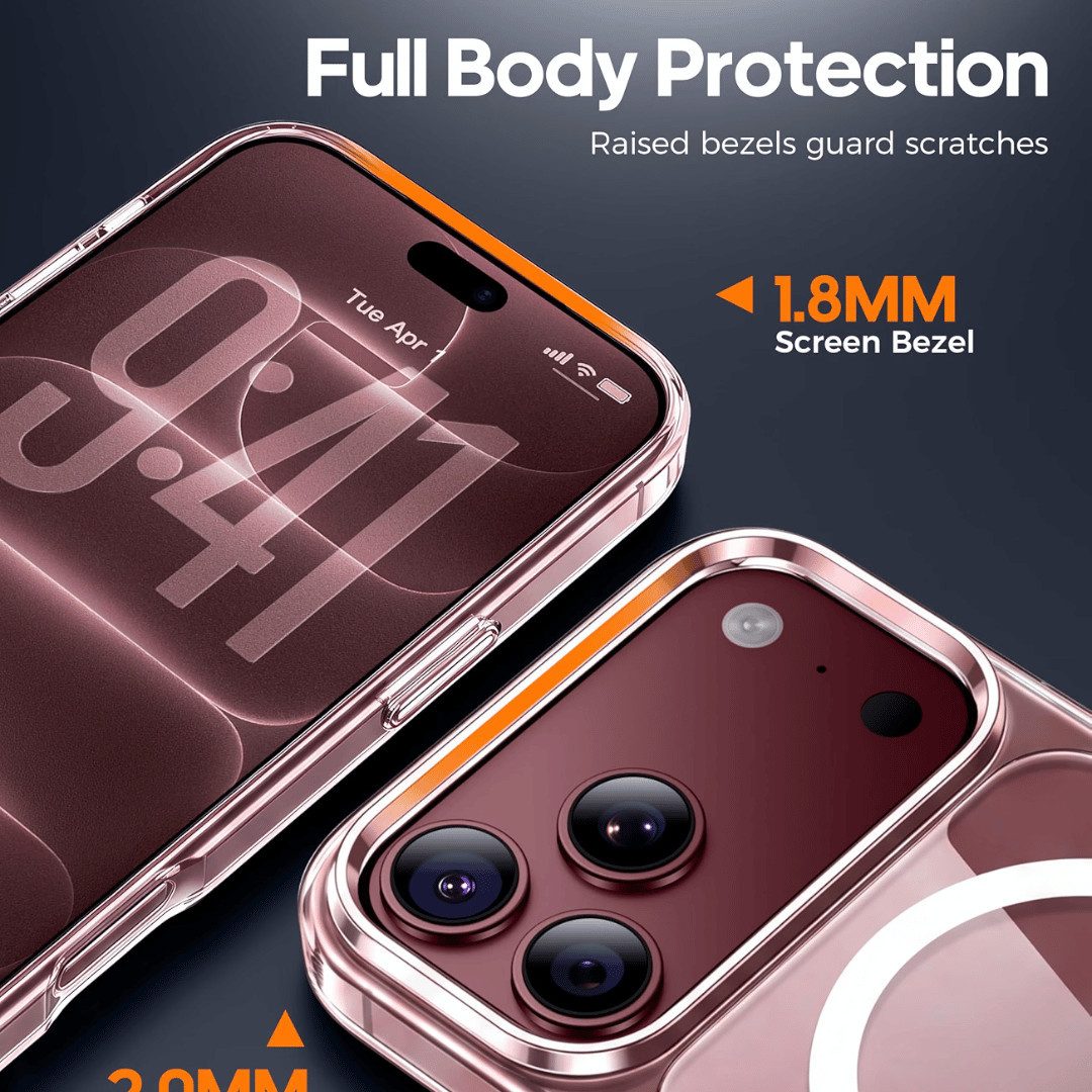 SmartUP Smartphone-Hülle + 2x Schutzglas für Apple iPhone 18 Pro Max MagSafe Panzerfolie Cover 6,9, MagSafe-Technologie, präzise Aussparungen – Bild 3 von 5
