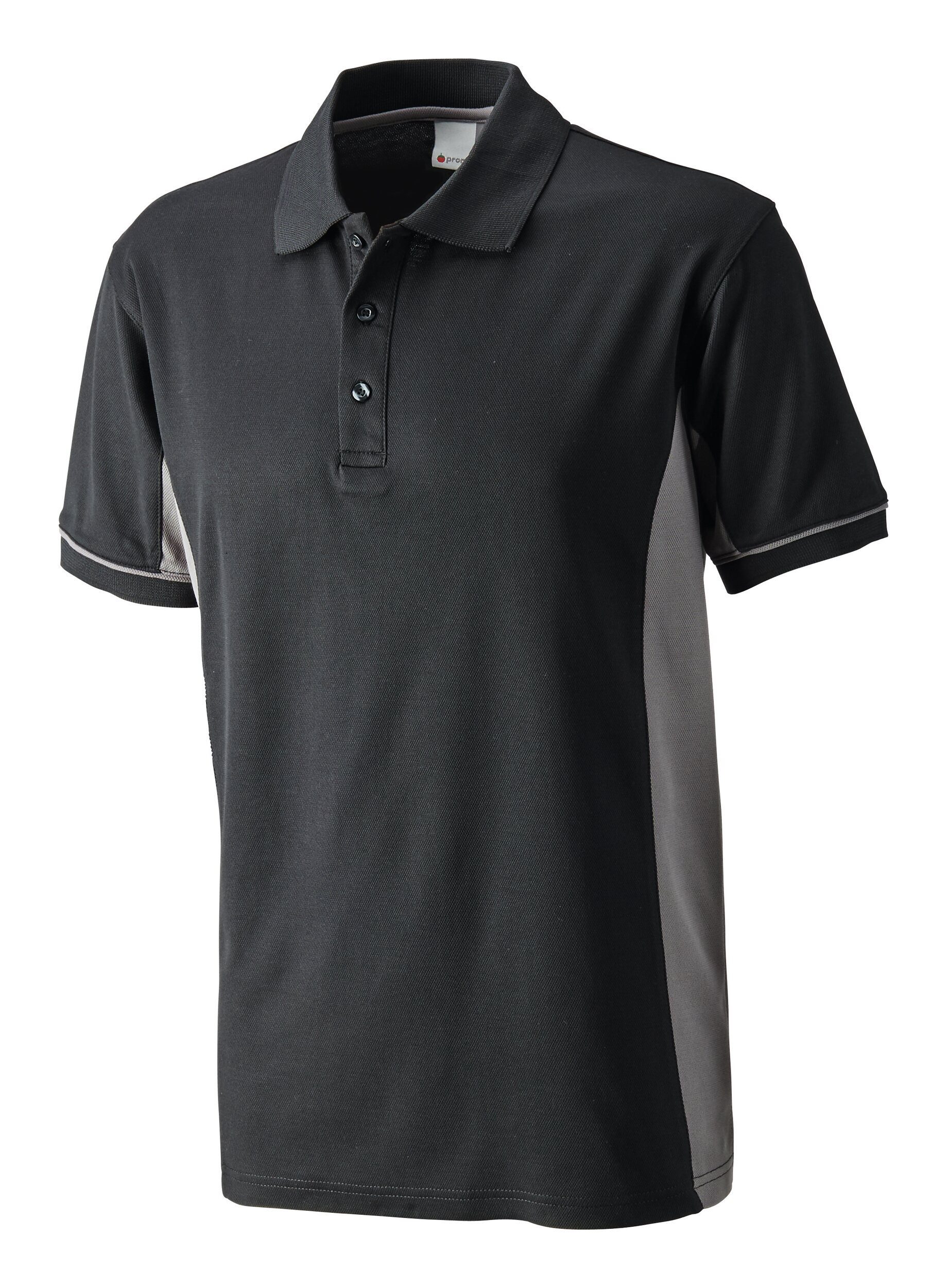 Promodoro Funktionsshirt Poloshirt Function Contrast schwarz/grau Größe M