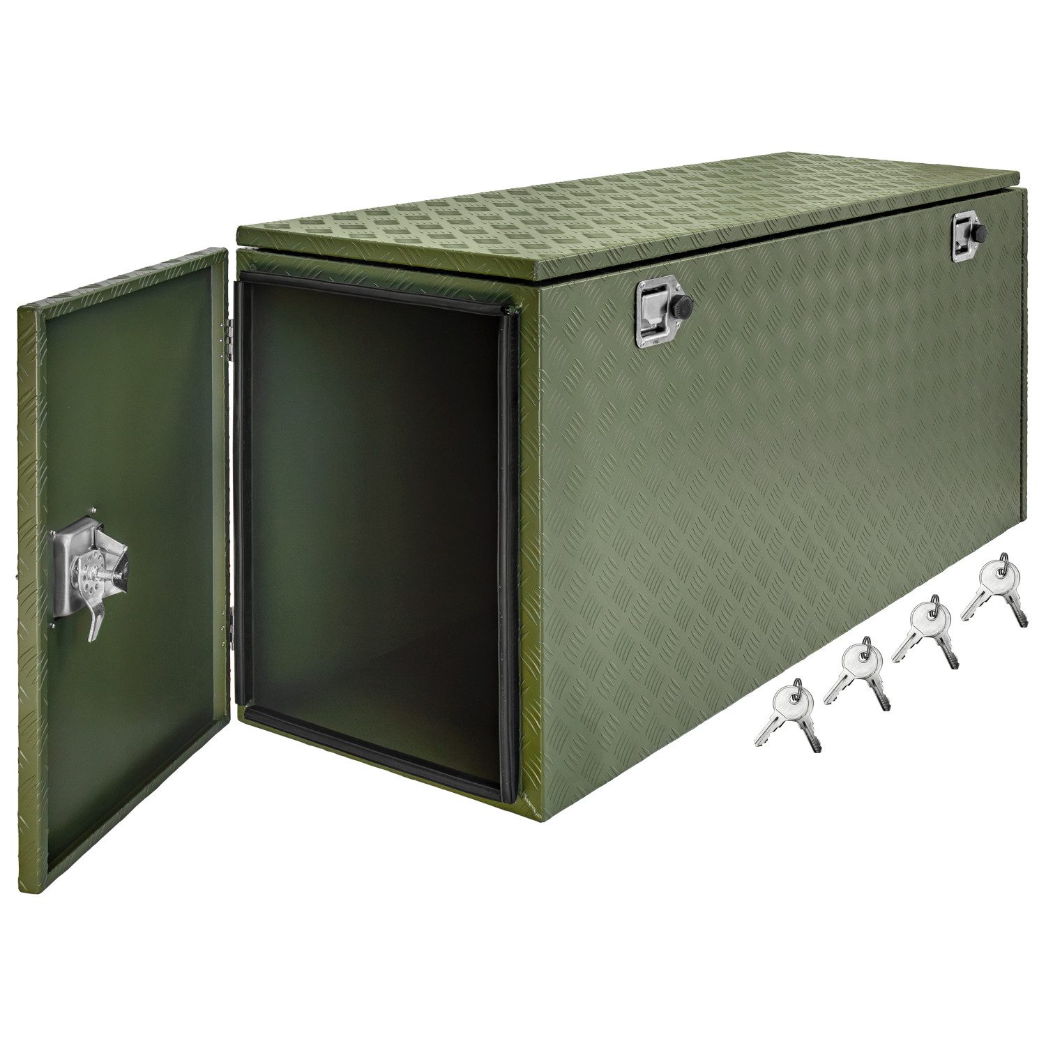 Anhänger-Deichselbox Deichselbox Werkzeugkasten Truckbox Alu Box Transportbox P402 Grün
