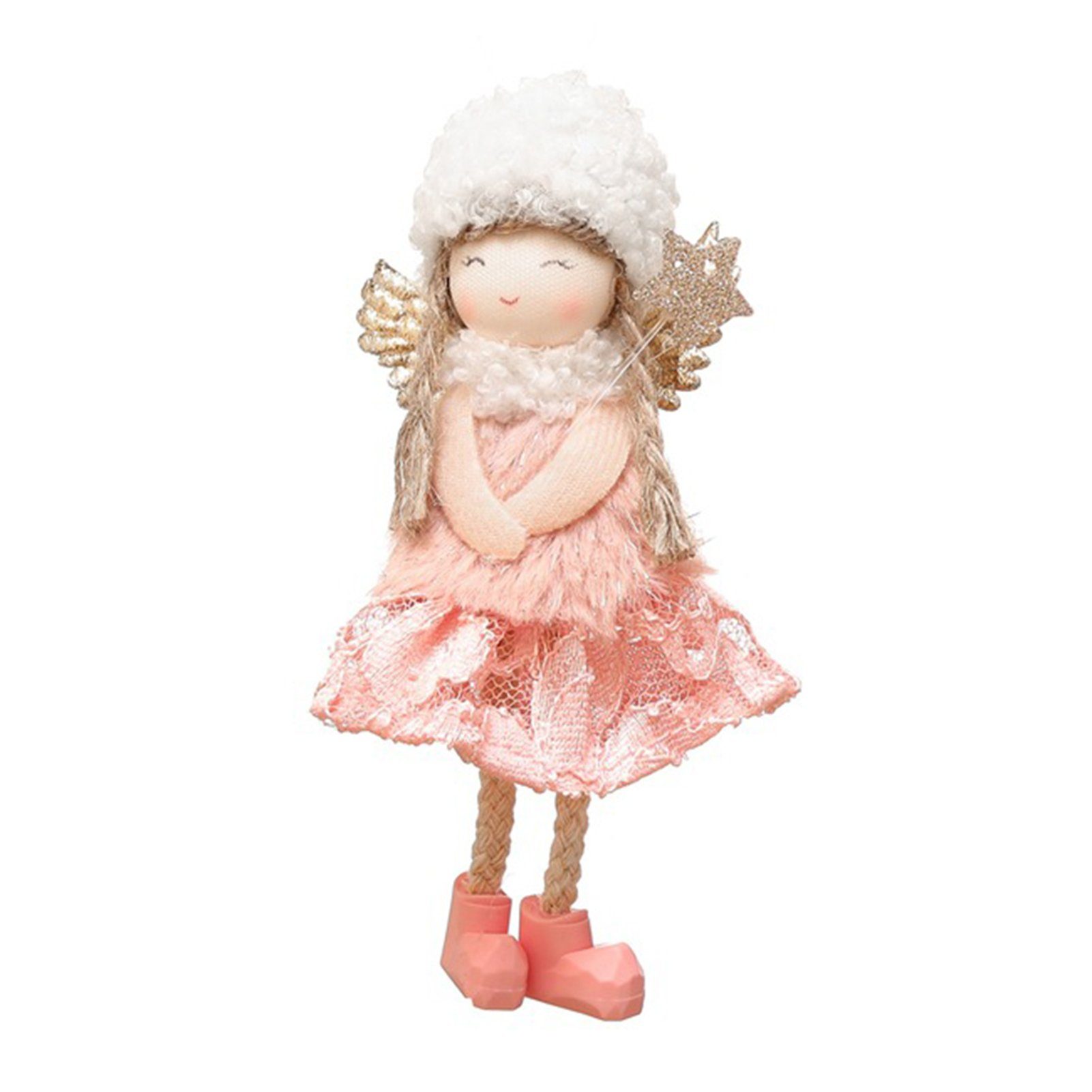 Blusmart Hänge-Weihnachtsbaum Weihnachten Plüsch Engel Puppe Hängen Anhänger Mode Festival Party pink