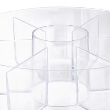 relaxdays Teebox 2 x Teebox transparent mit 6 Fächern, Kunststoff