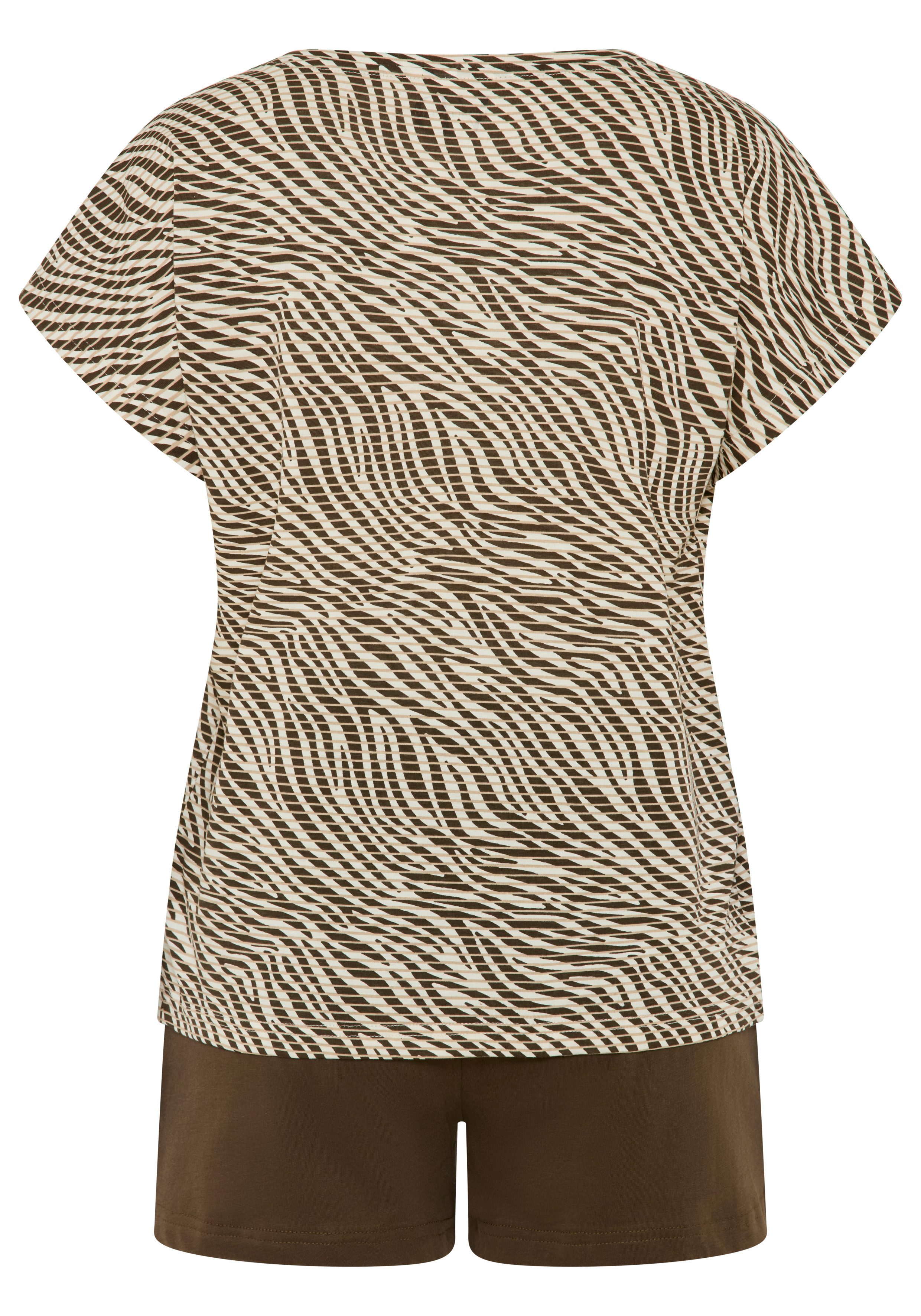 Vivance Dreams by Lascana Shorty (Set) mit naturfarbenen All-Over Drucken