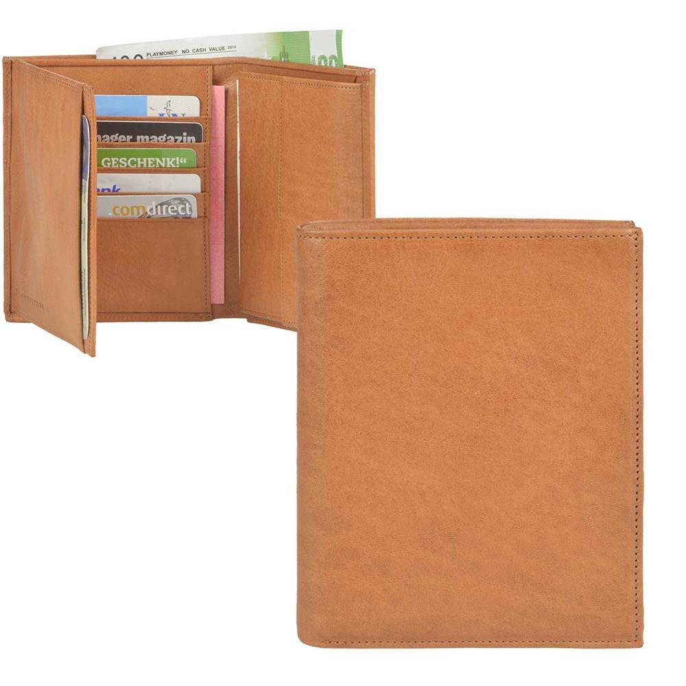 Sonnenleder Geldbörse Donau, Herrenbörse, Portemonnaie, Hochformat 10,5x13,0cm, sehr edel