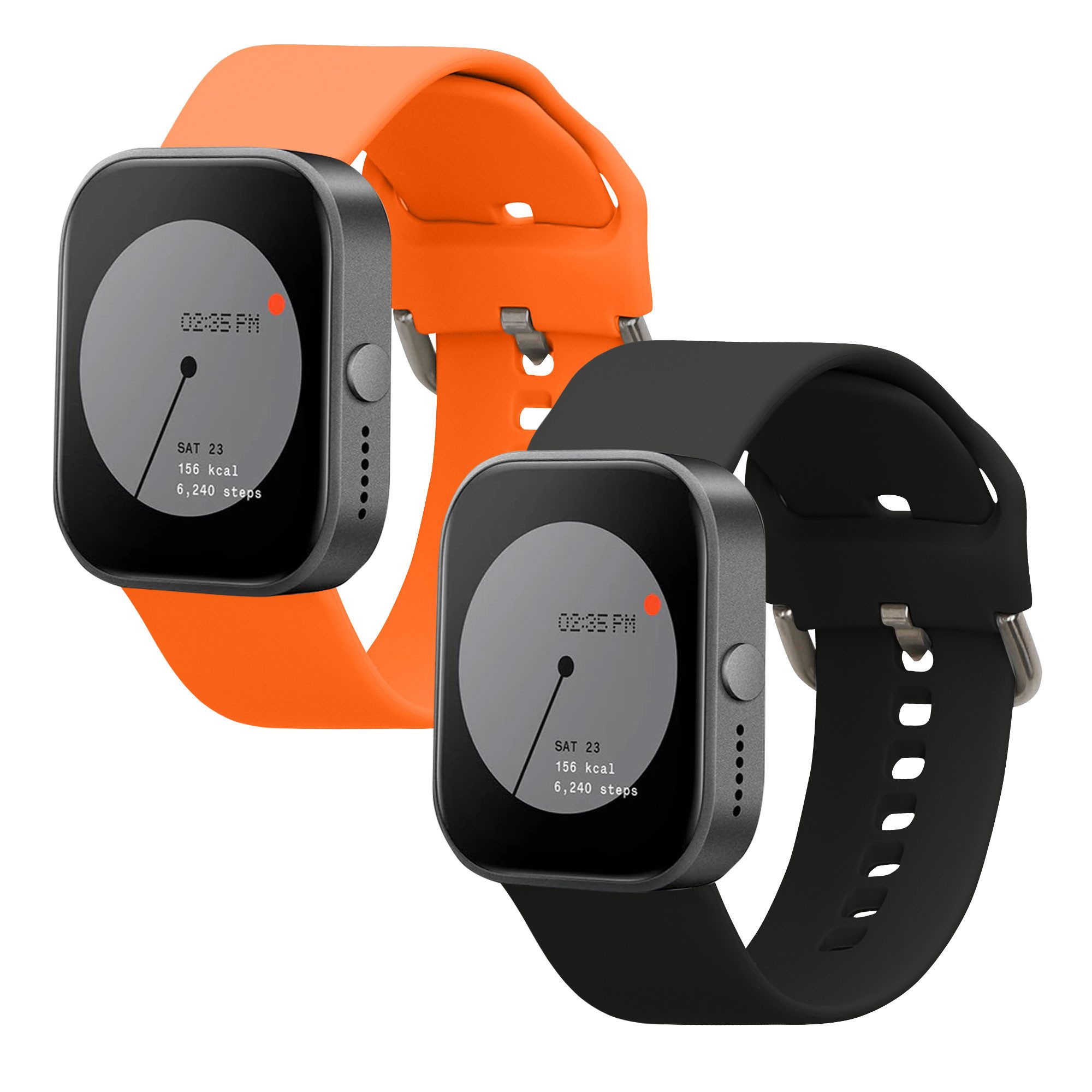 kwmobile 2x Uhrenarmband für CMF by Nothing Watch Pro (D395) Armband Smartwatch, 2-tlg., Fitnesstracker Band Set aus TPU Silikon - Ersatzarmband Smartwatch