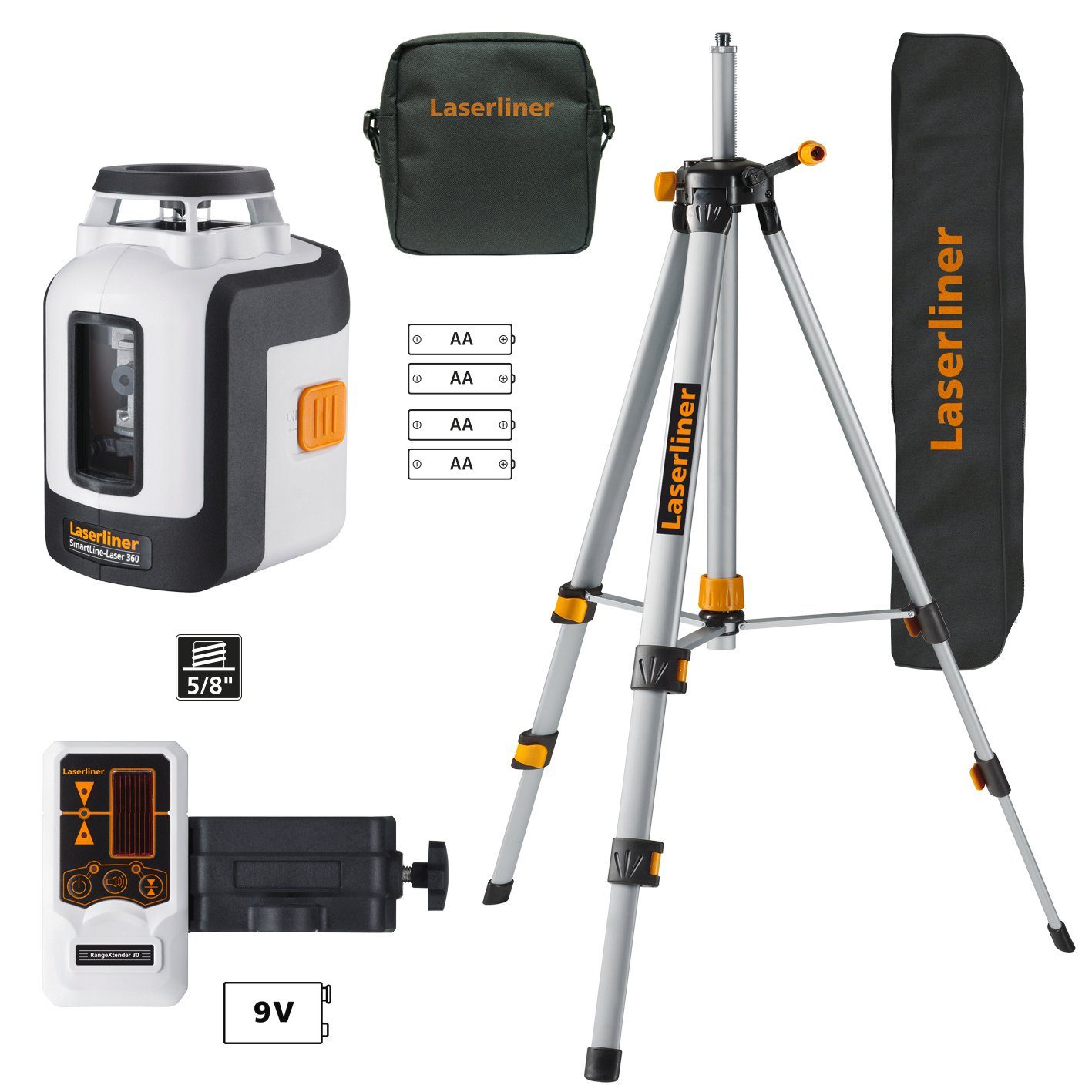 LASERLINER Linienlaser Umarex Laserliner 360Â°-Linienlaser SmartLine-Laser 360Â° Set