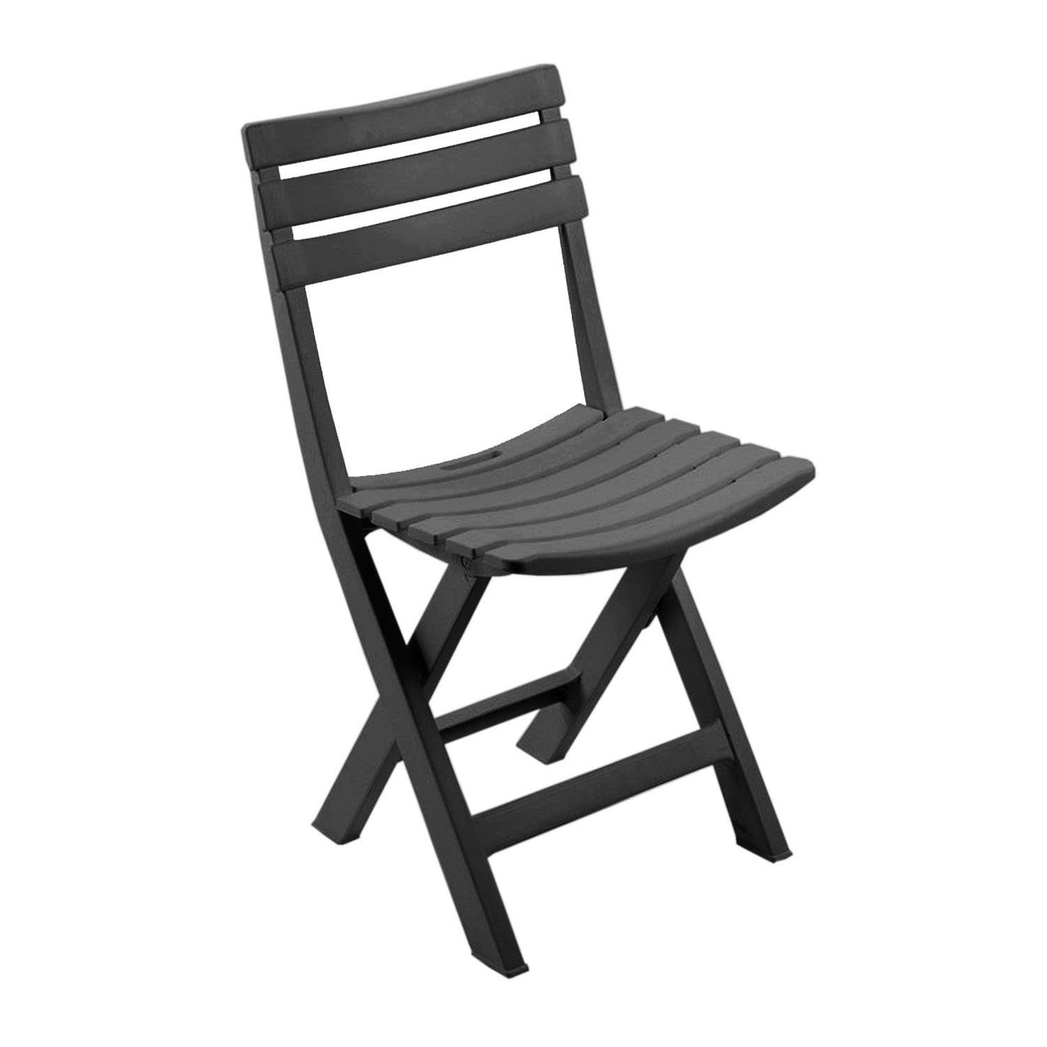 Mojawo Armlehnstuhl Gartenstuhl Klappstuhl Campingstuhl Kunststoff Anthrazit Wetterfest