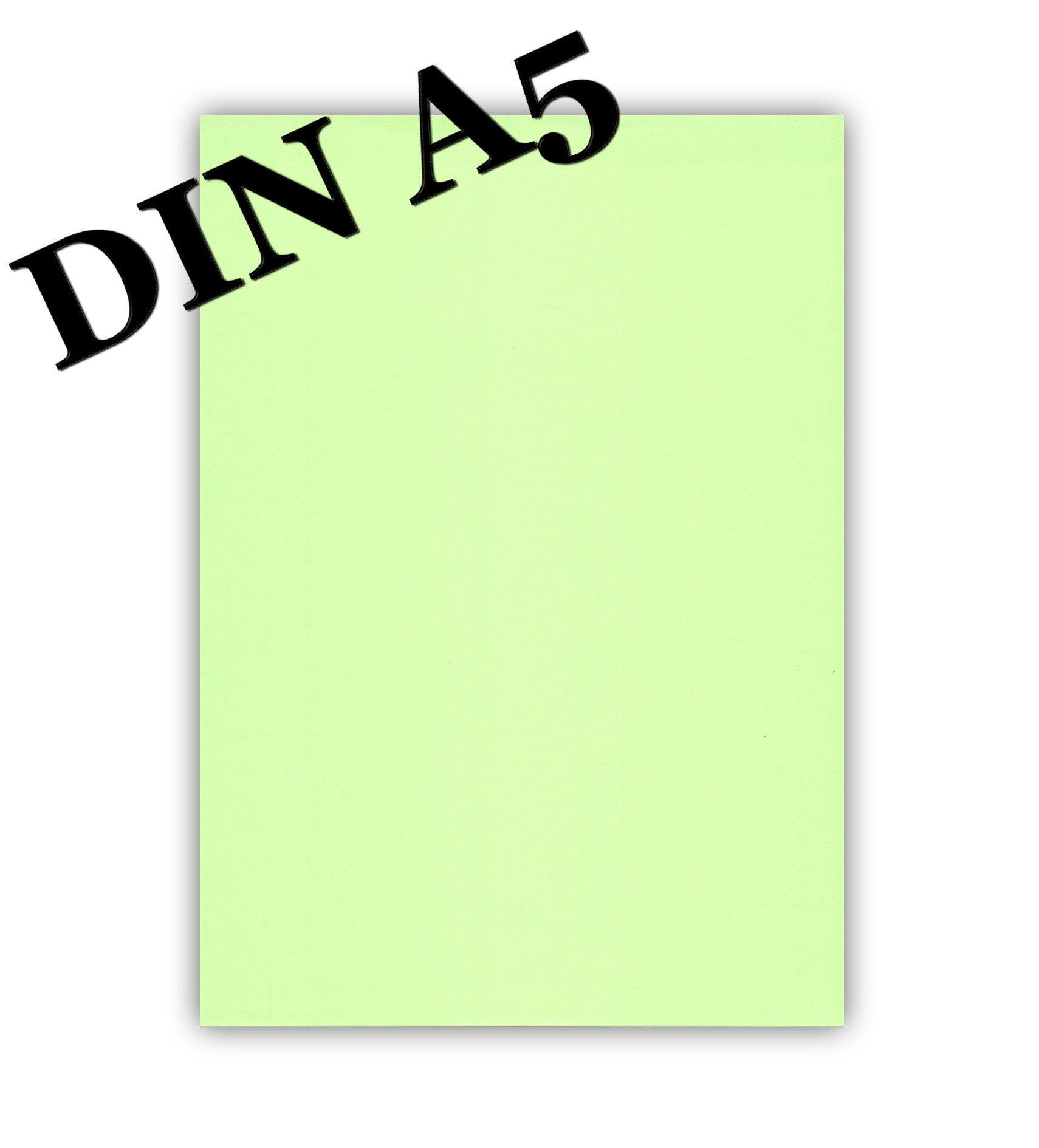 LYSCO Briefpapier farbige Premium Briefbogen Caribic, Farbe Grün (CAR-780), Schreibpapier Blattgrün- Formate DIN A3, A4, A5, A6, DIN lang