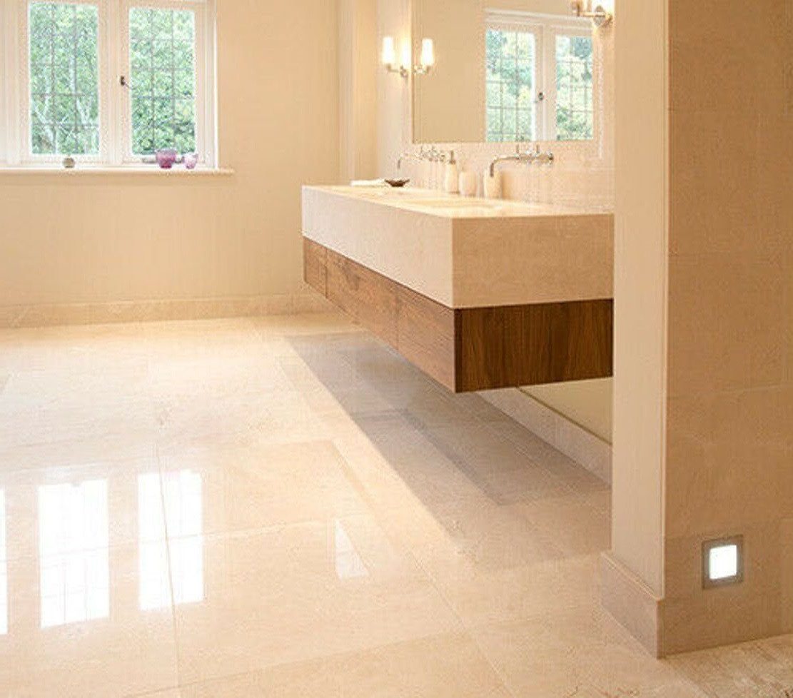 Xlmoebel Bodenfliese Luxuriöser Marmor-Naturstein-Bodenbelag 60x60 cm 10 Quadratm 10 m², Marmor, Crema Marfil, Marmor Crema Marfil 10 m², Hergestellt in Europa