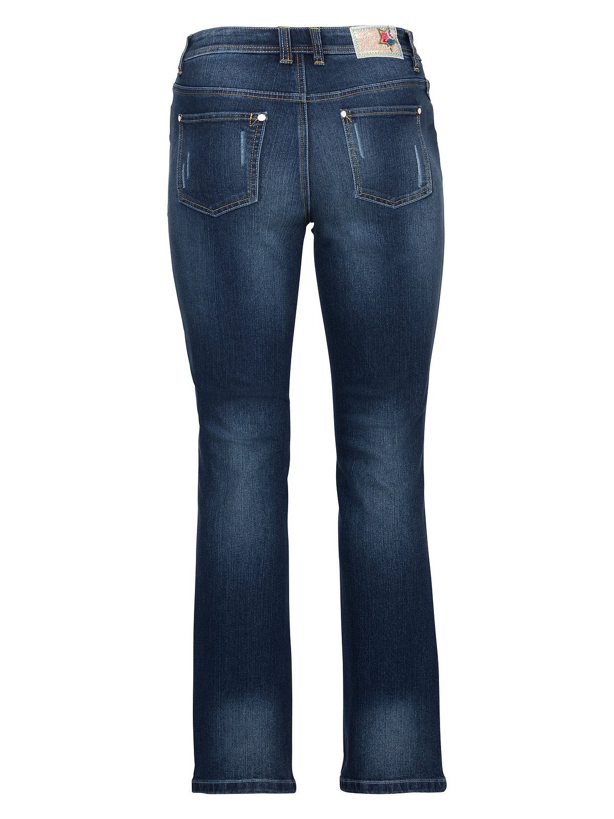 Browns by Bund dark blue Joe Bootcut-Jeans am Pailletten Große mit sheego Denim Größen