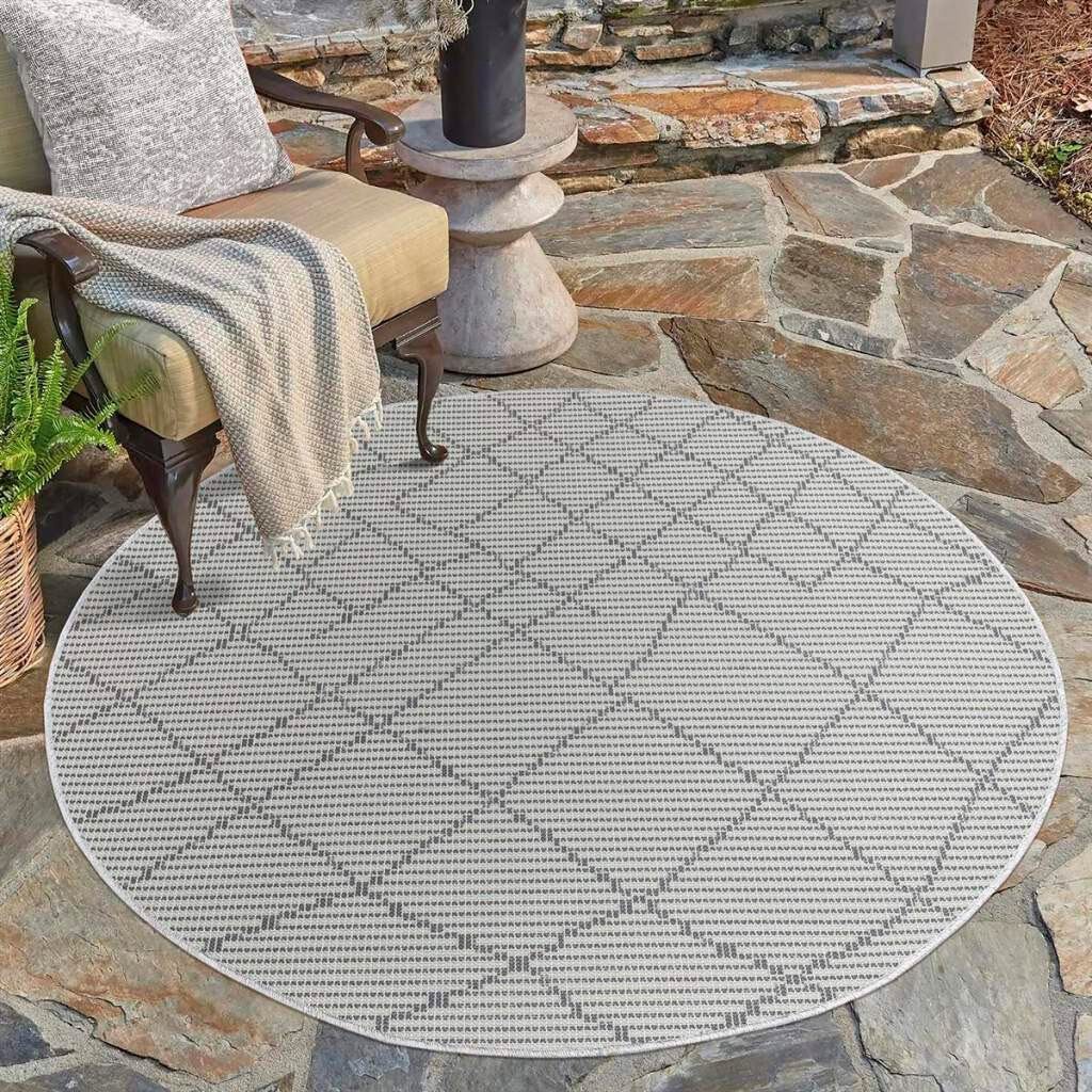 Carpet City Outdoorteppich PALM3526, rund, Höhe: günstig online kaufen