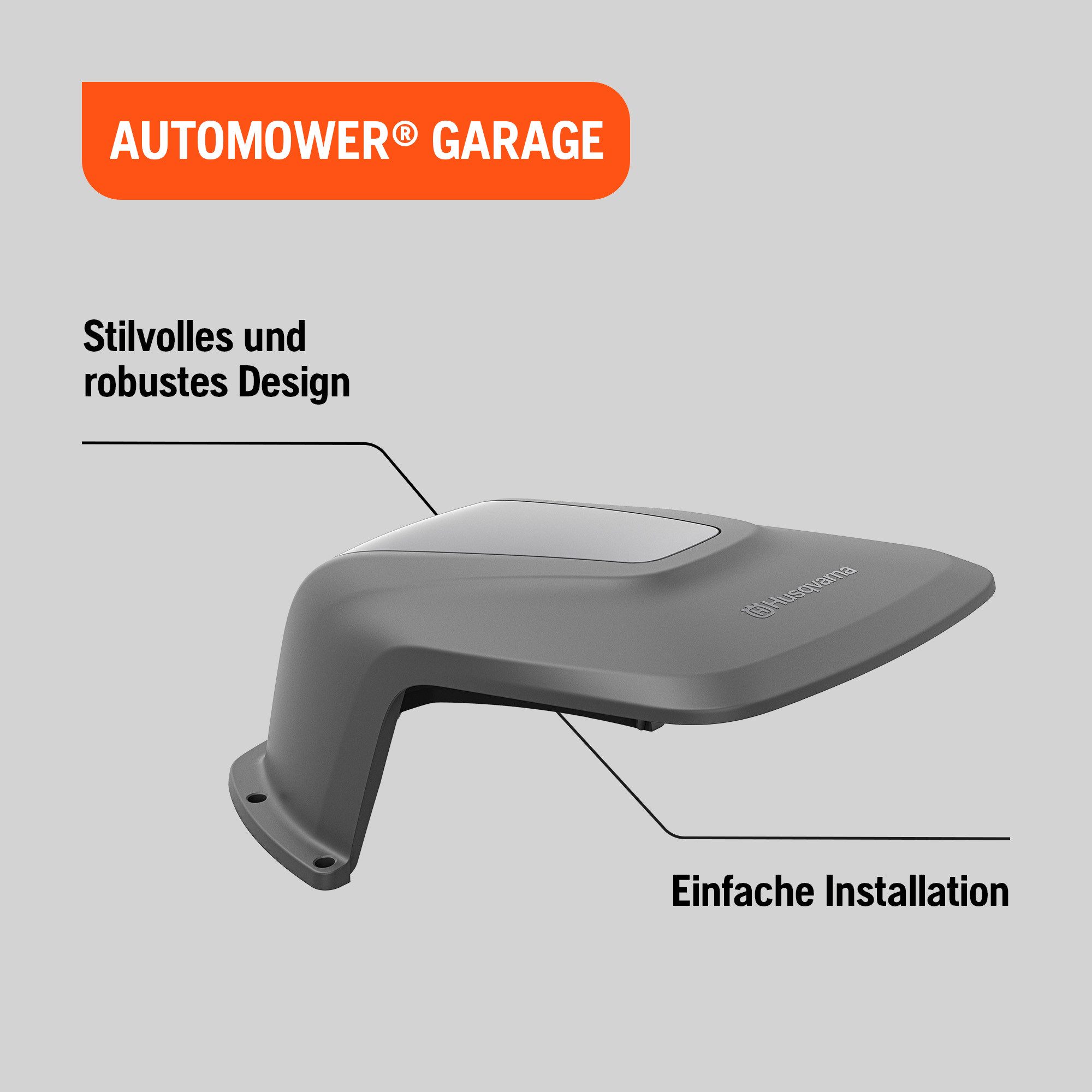 Husqvarna Mähroboter-Garage Aspire R4 Garage, Idealer Sonnen- und Regenschutz, Überdachung