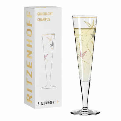 Ritzenhoff Champagnerglas Goldnacht Champagner 017, Kristallglas, Made in Germany