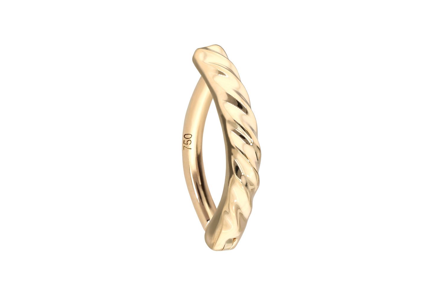 Bauchnabelpiercing 14/18 Karat Gold Bauchnabelclicker BOGEN + GEDREHT