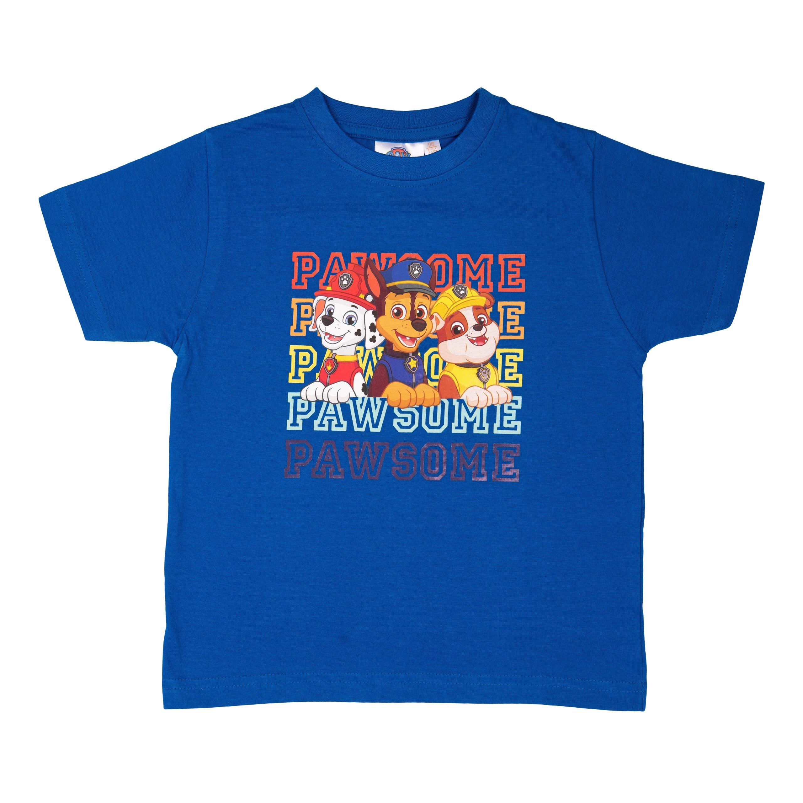 Pawsome kurzärmlig Patrol – für Blau Jungen T-Shirt United Labels® Paw T-Shirt