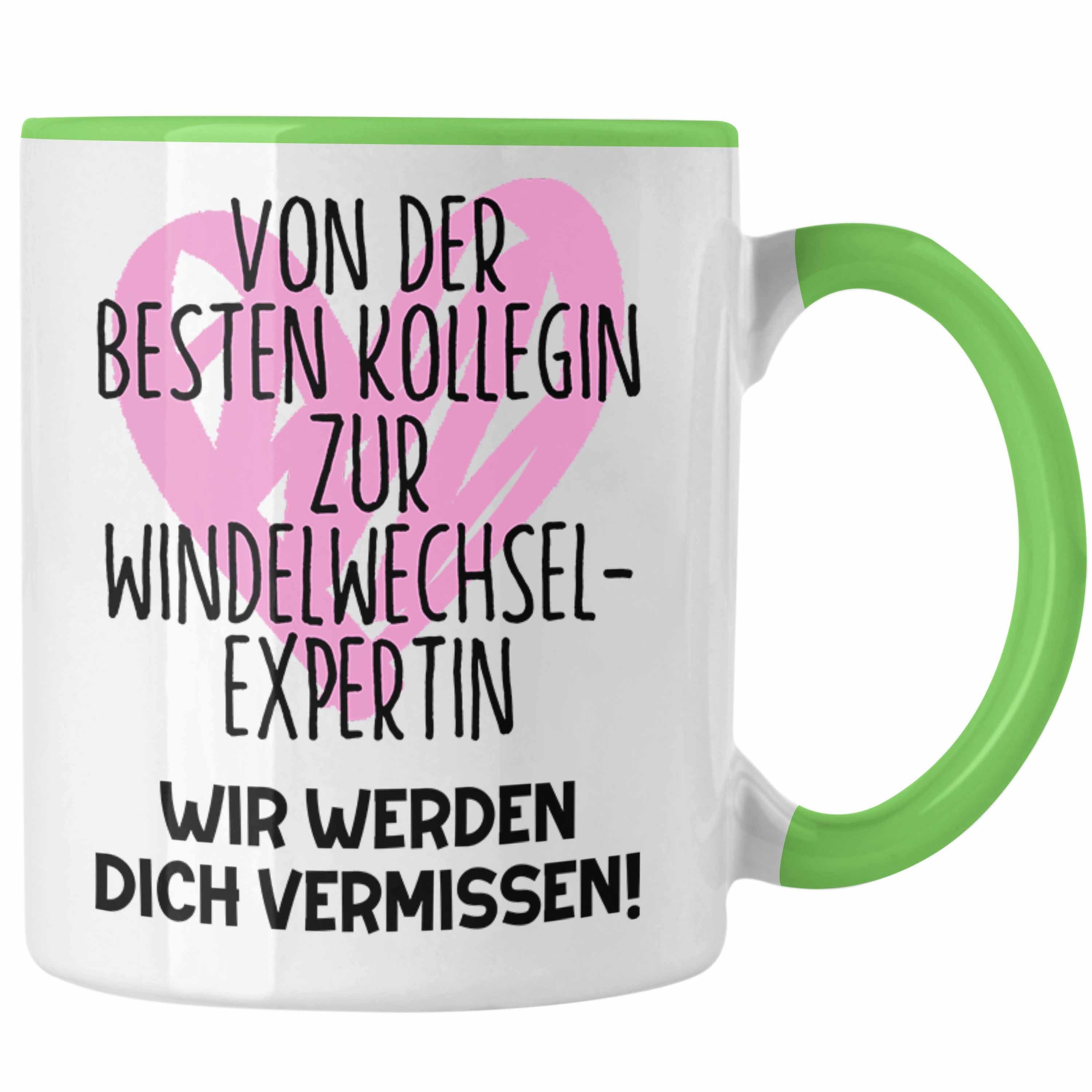 Kollegin Geschenk Werdende Mama Trendation Grün Abschied Mutterschutz Abschieds Tasse Tasse